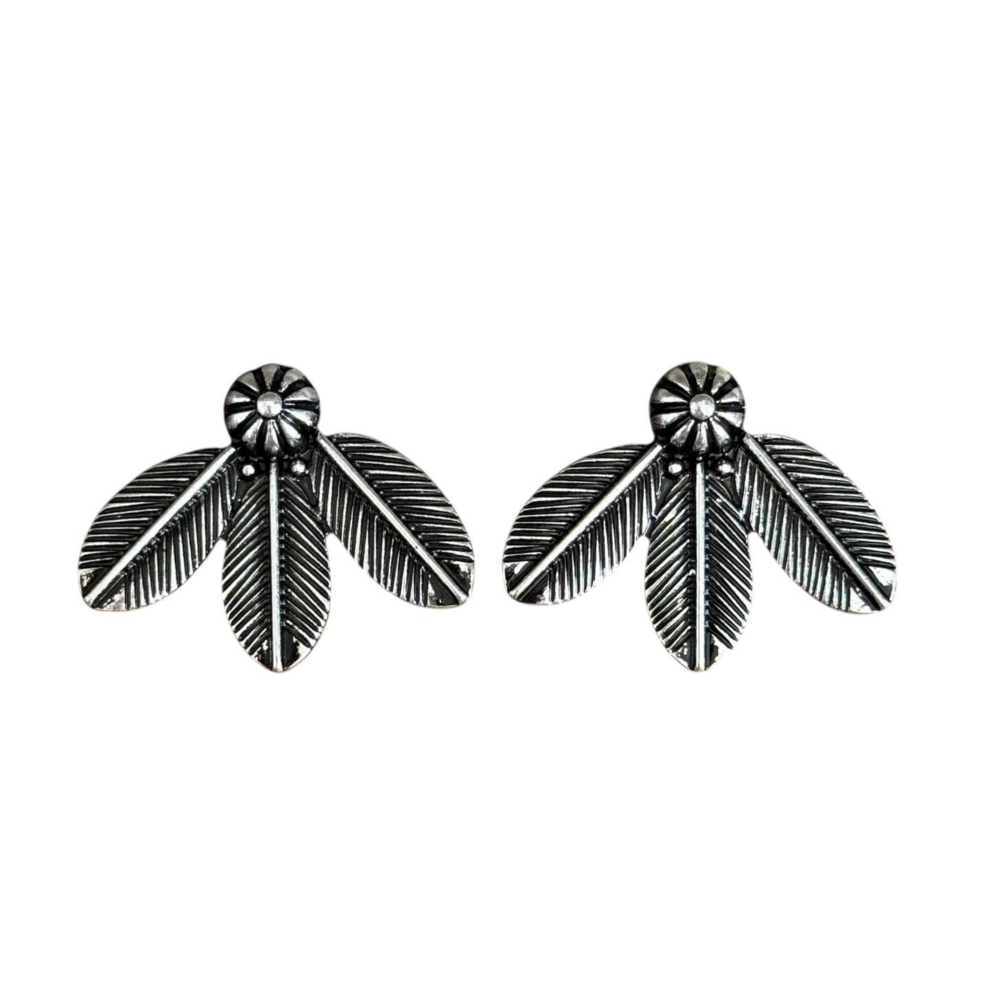 Triple Feather Earrings