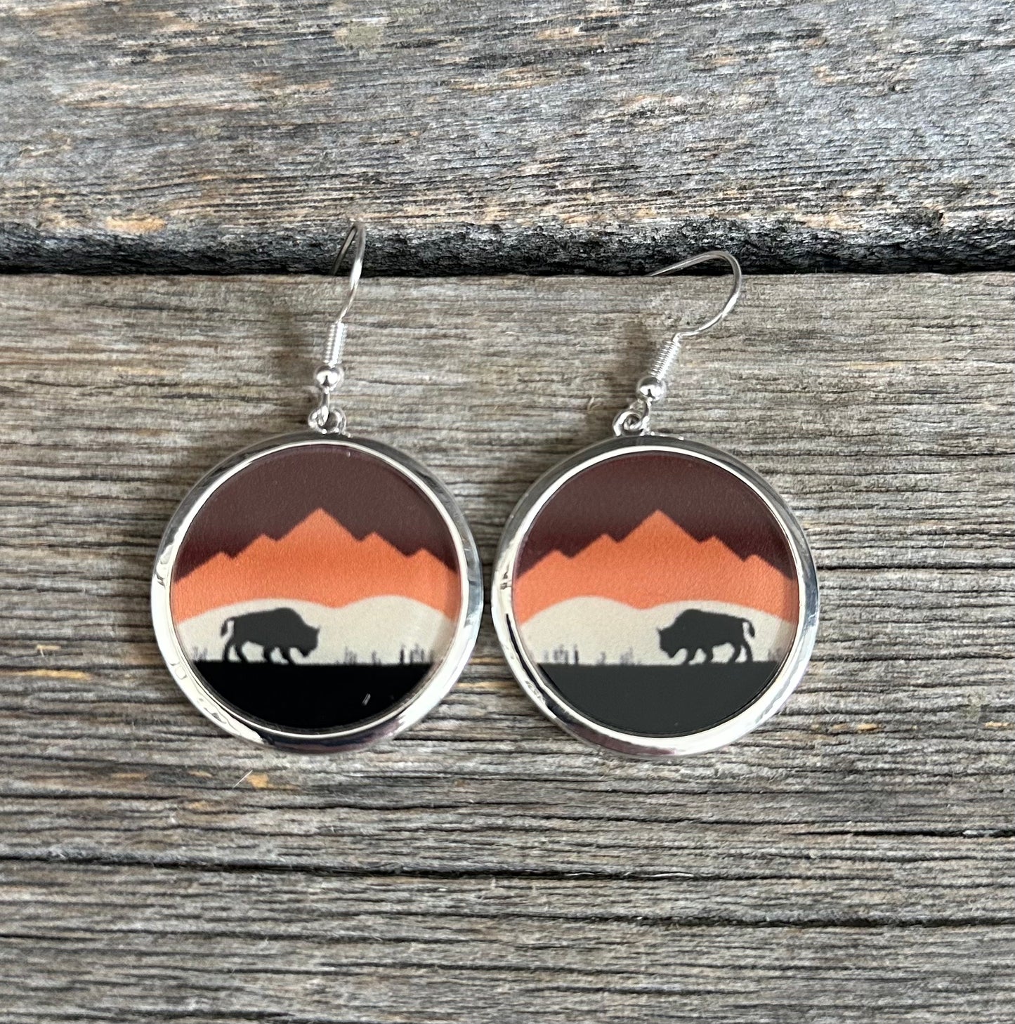 Sunset Buffalo Earrings