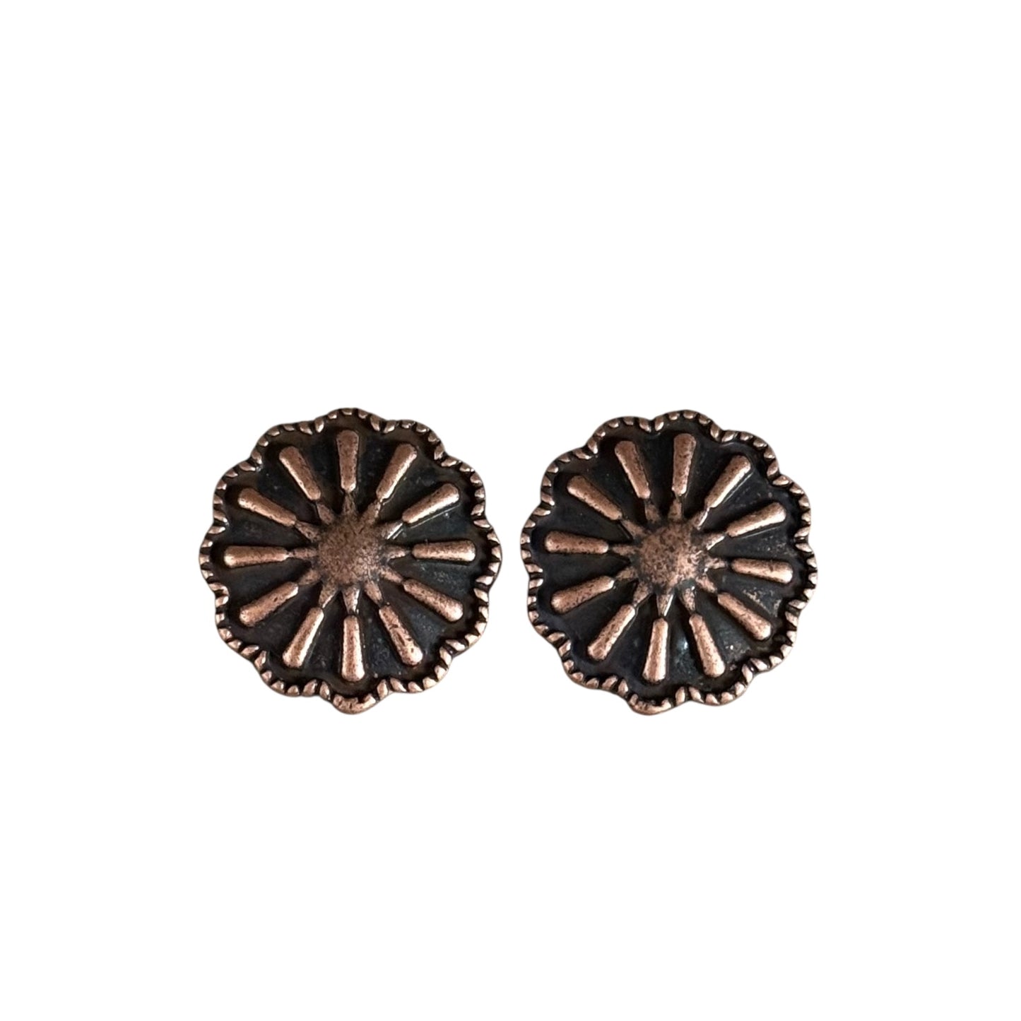 Copper Concho Earrings