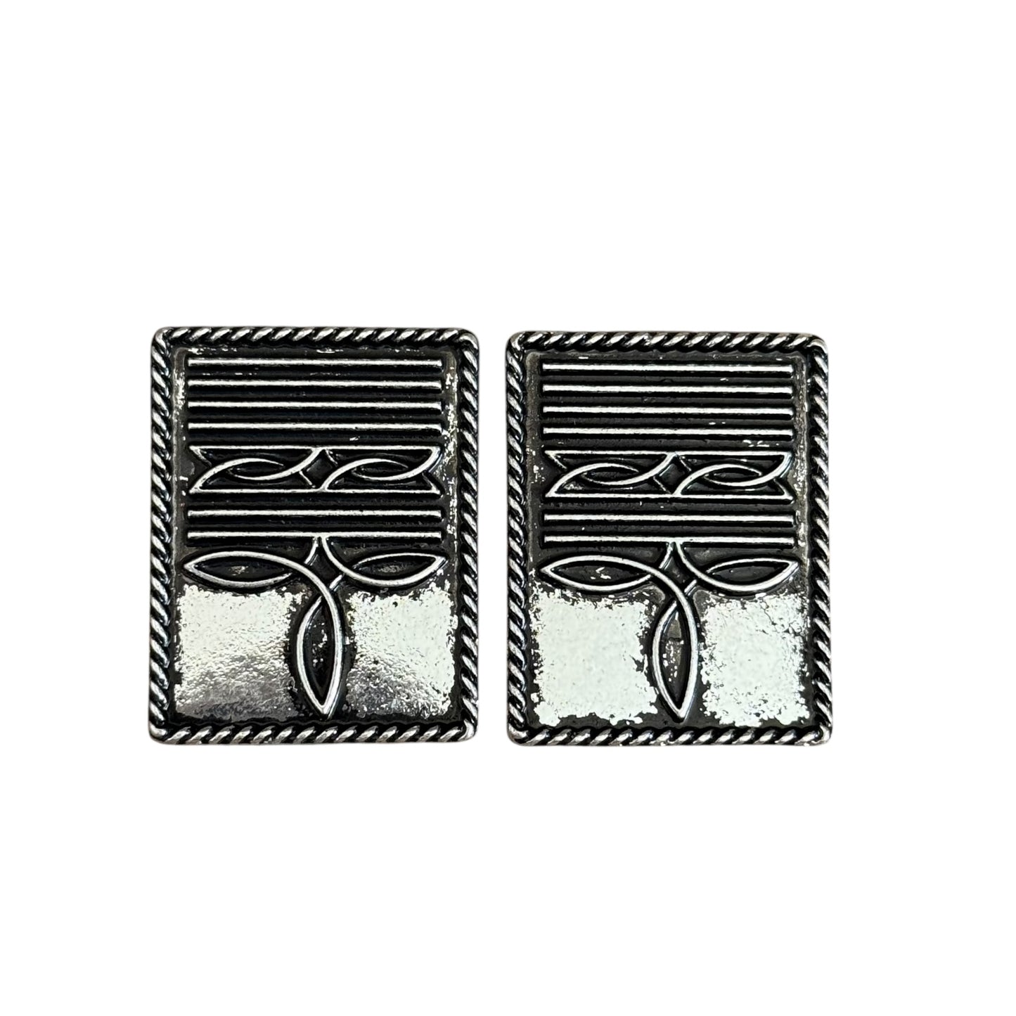 Rectangle Bootstitch Earrings