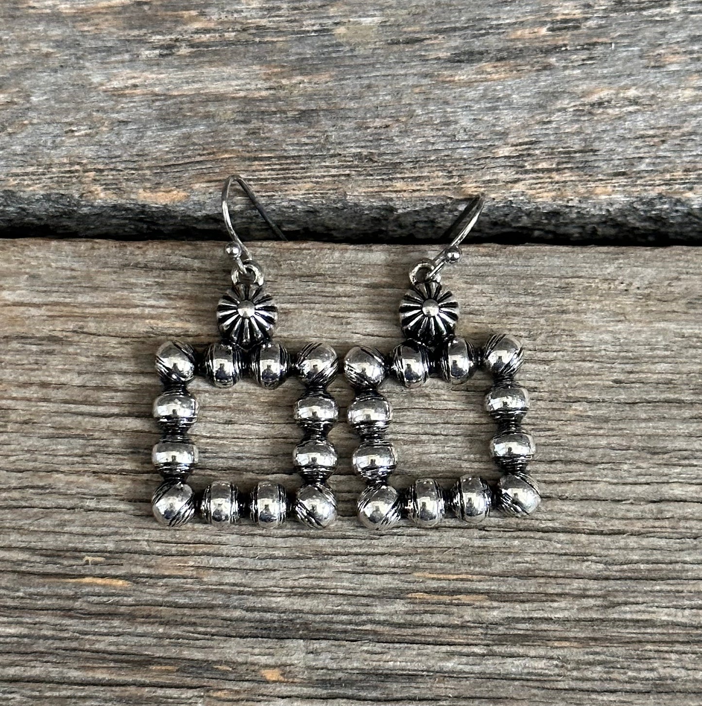 Western Square Earrings