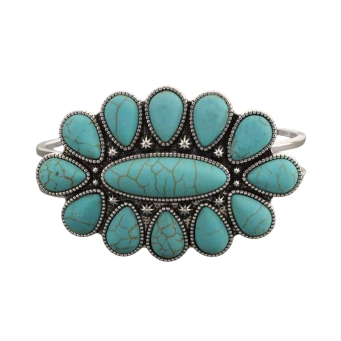 Turquoise Large Cluster Bracelet