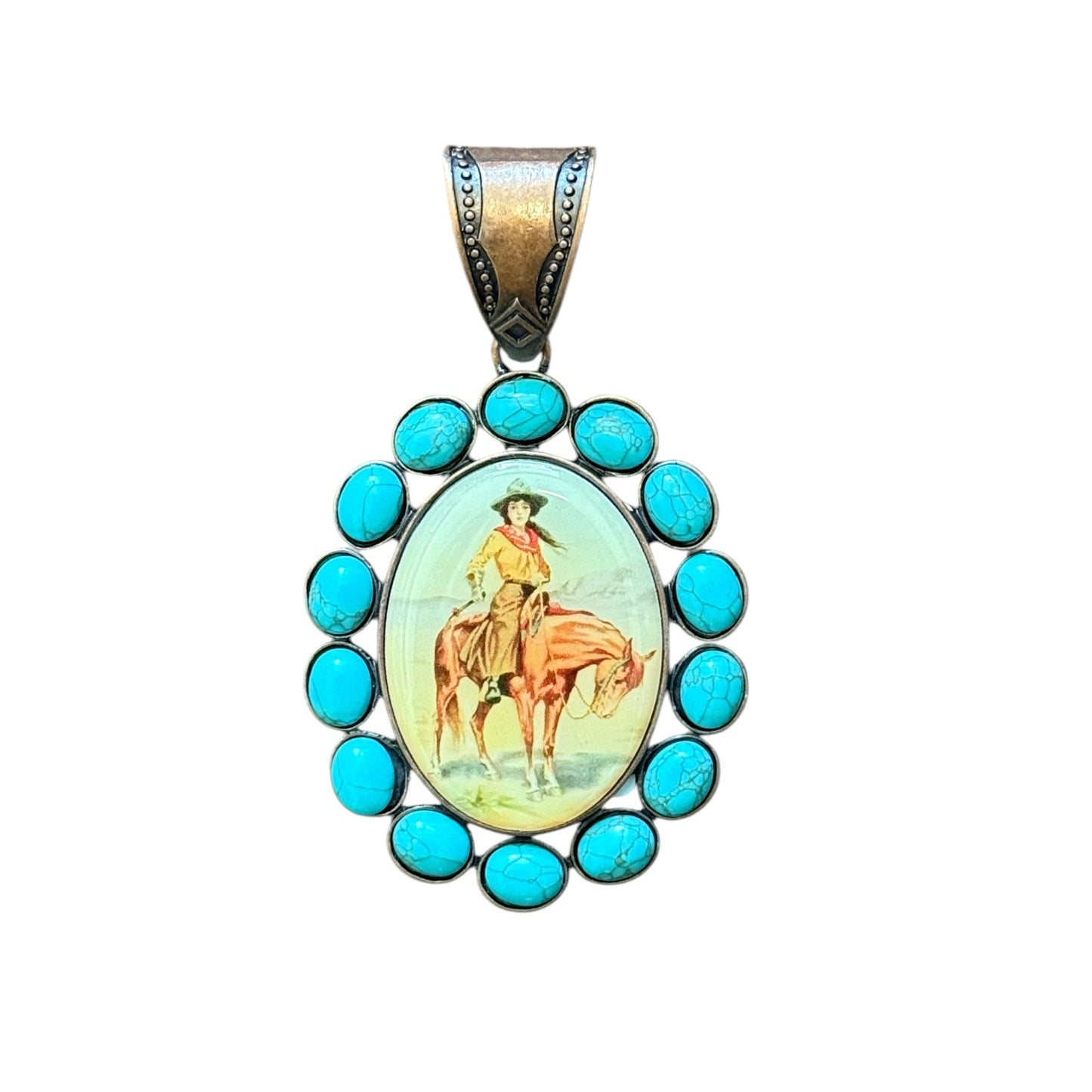 Vintage Cowgirl Pendant