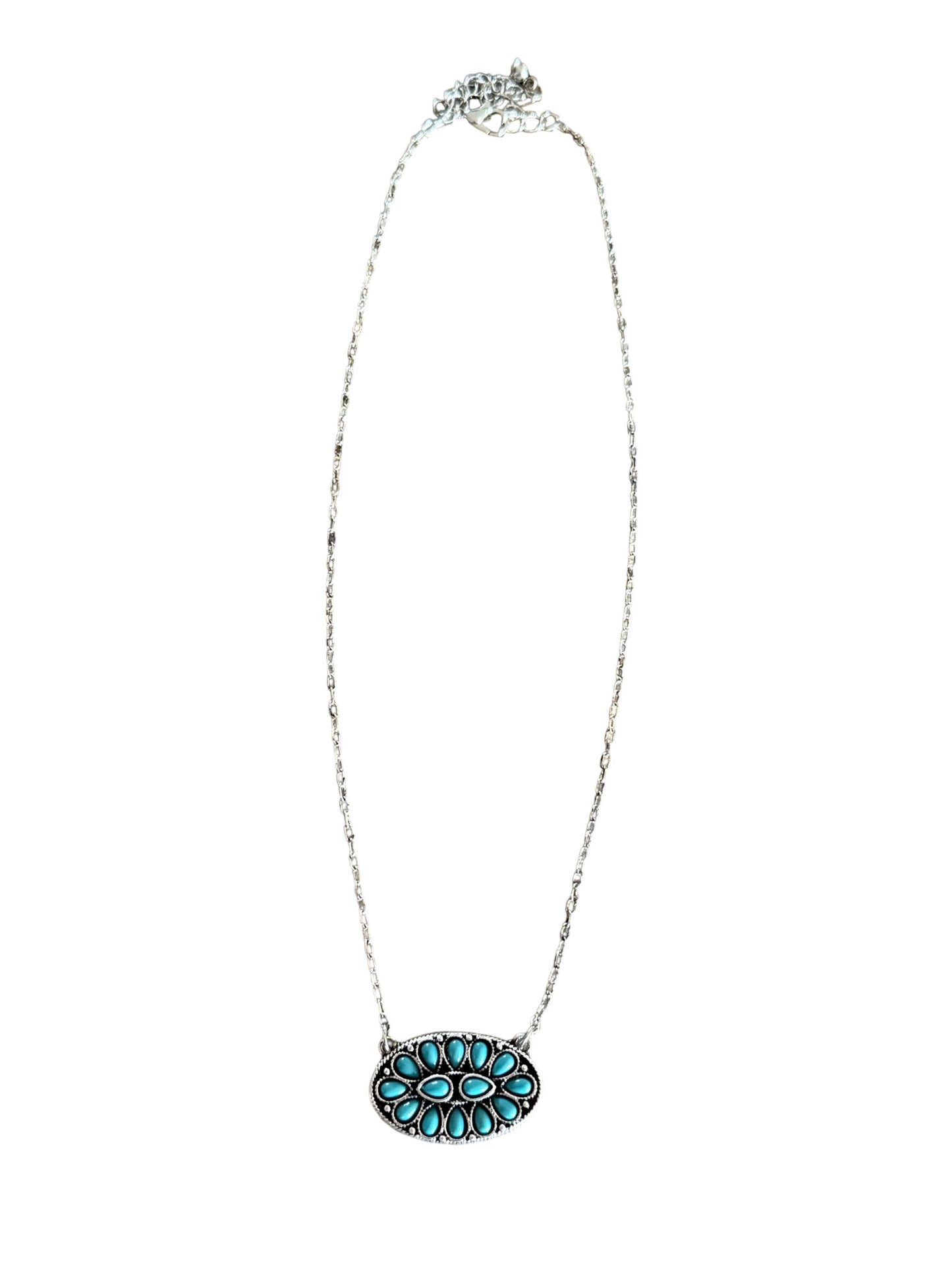 Turquoise Cluster Necklace