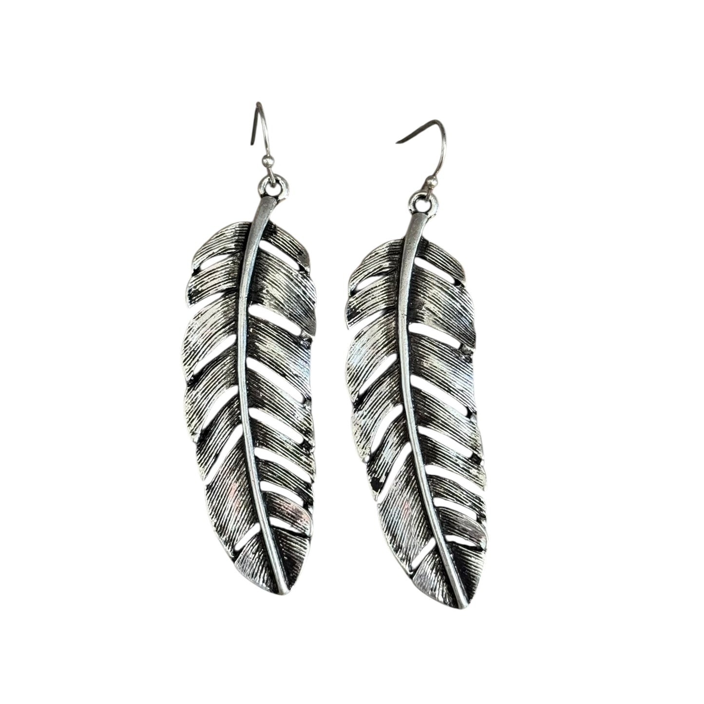 Silver Feather Earrings