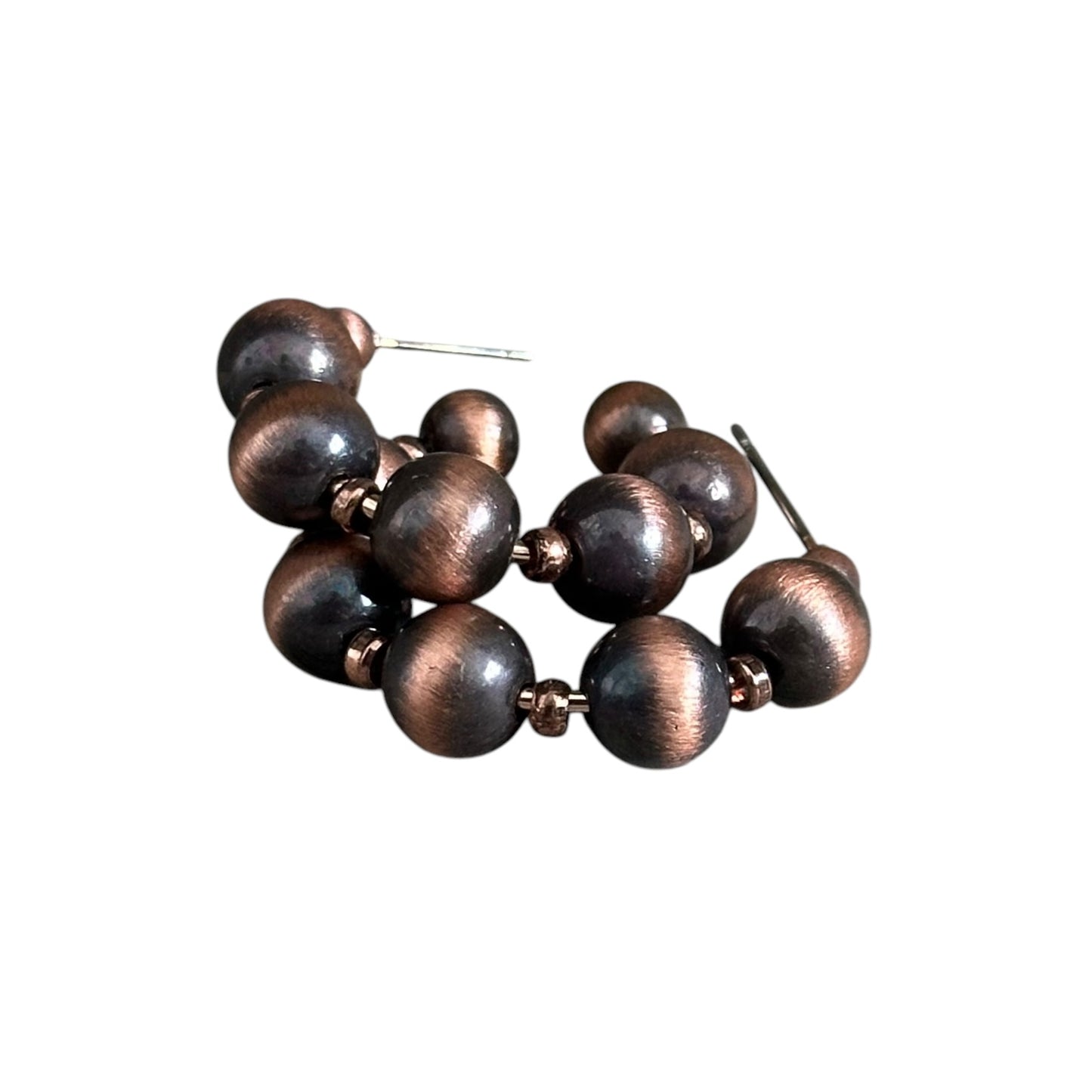 Copper Navajo Pearl Small Hoop Earrings