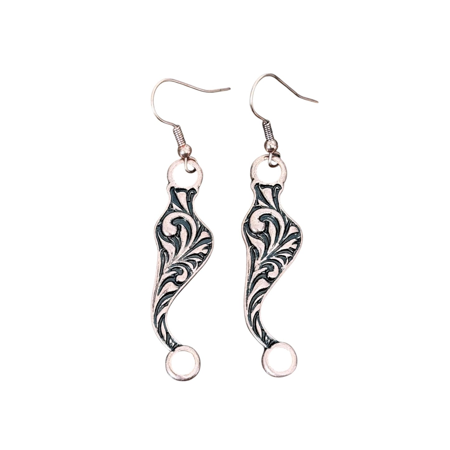 Copper Shank Bit Earrings