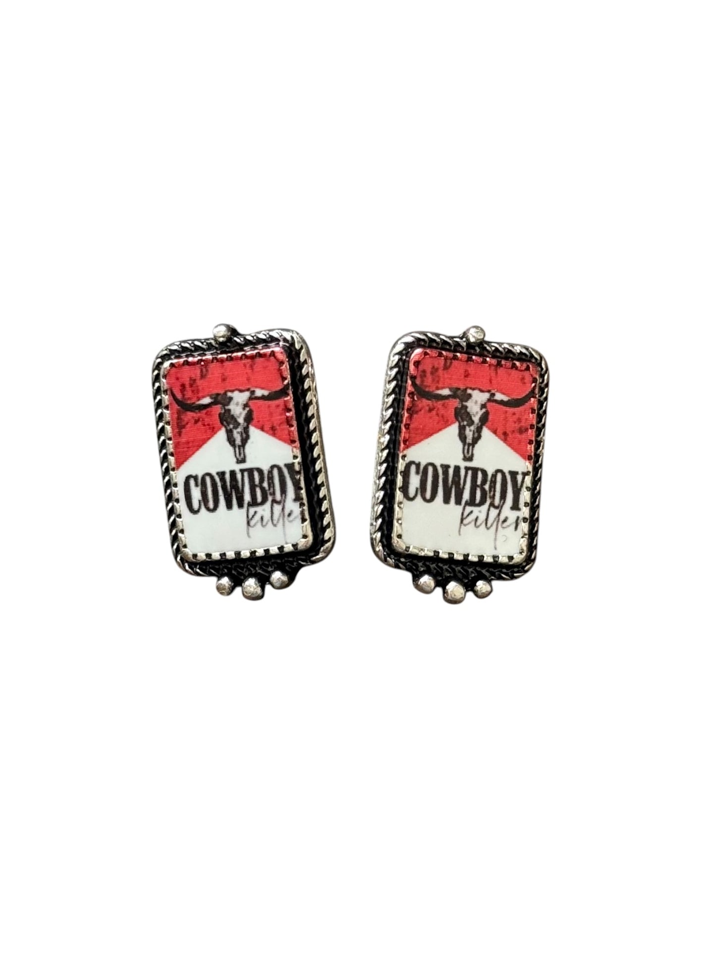 Cowboy Killer Silver Dot Earrings