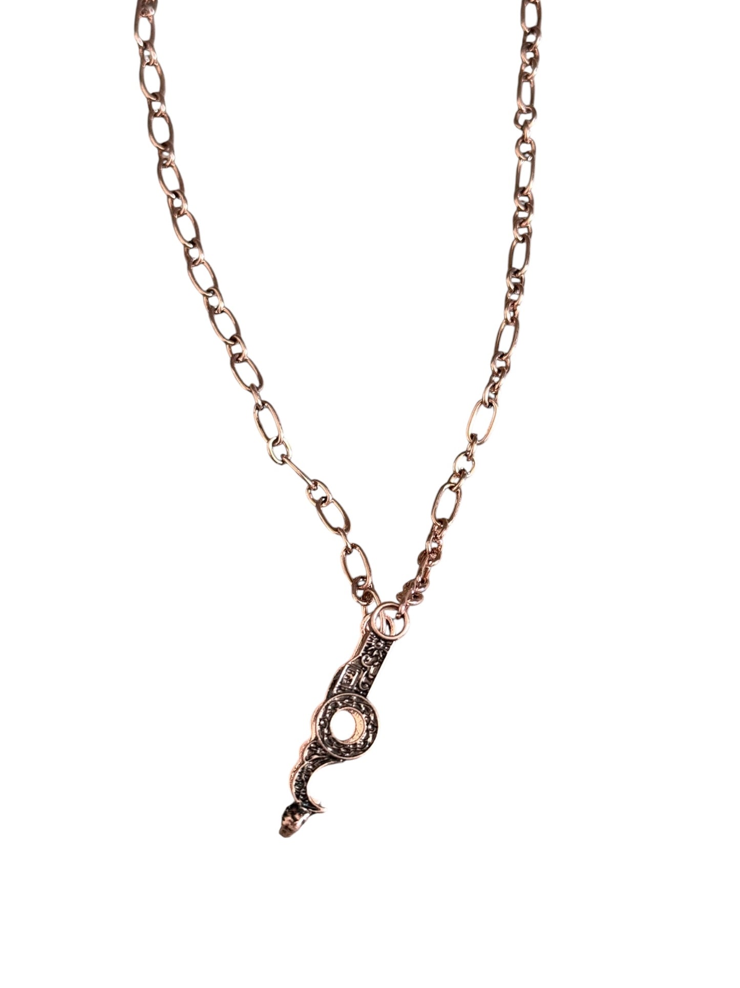 Copper Spade Bit Necklace