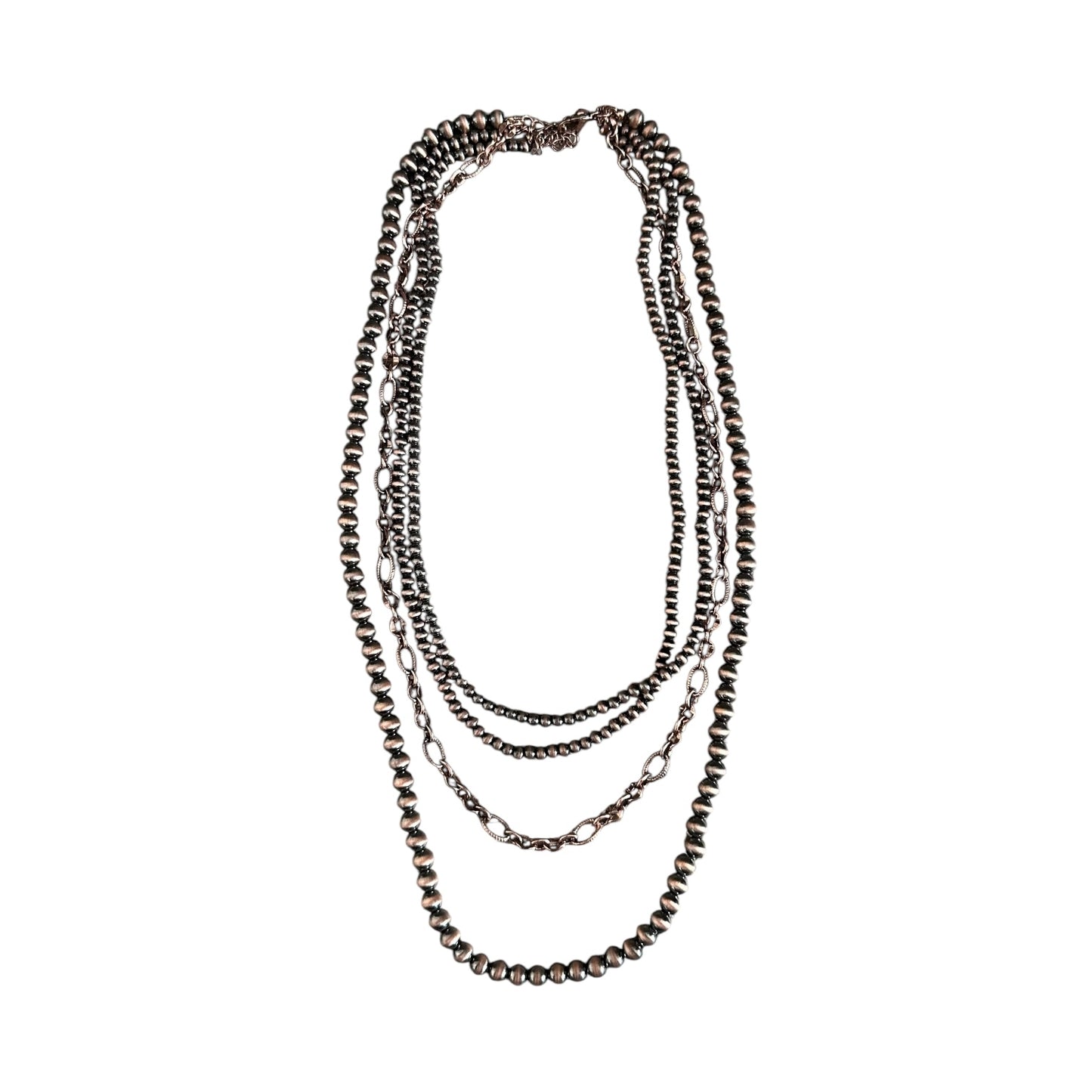 Copper Navajo Pearl Chain Necklace