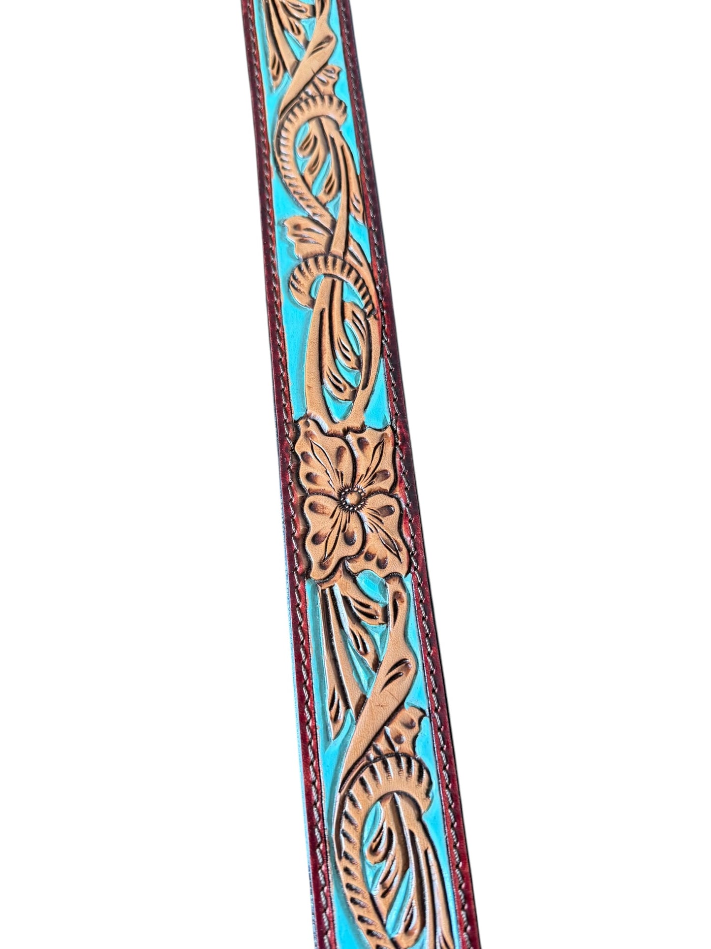 Tooled Turquoise Purse Strap