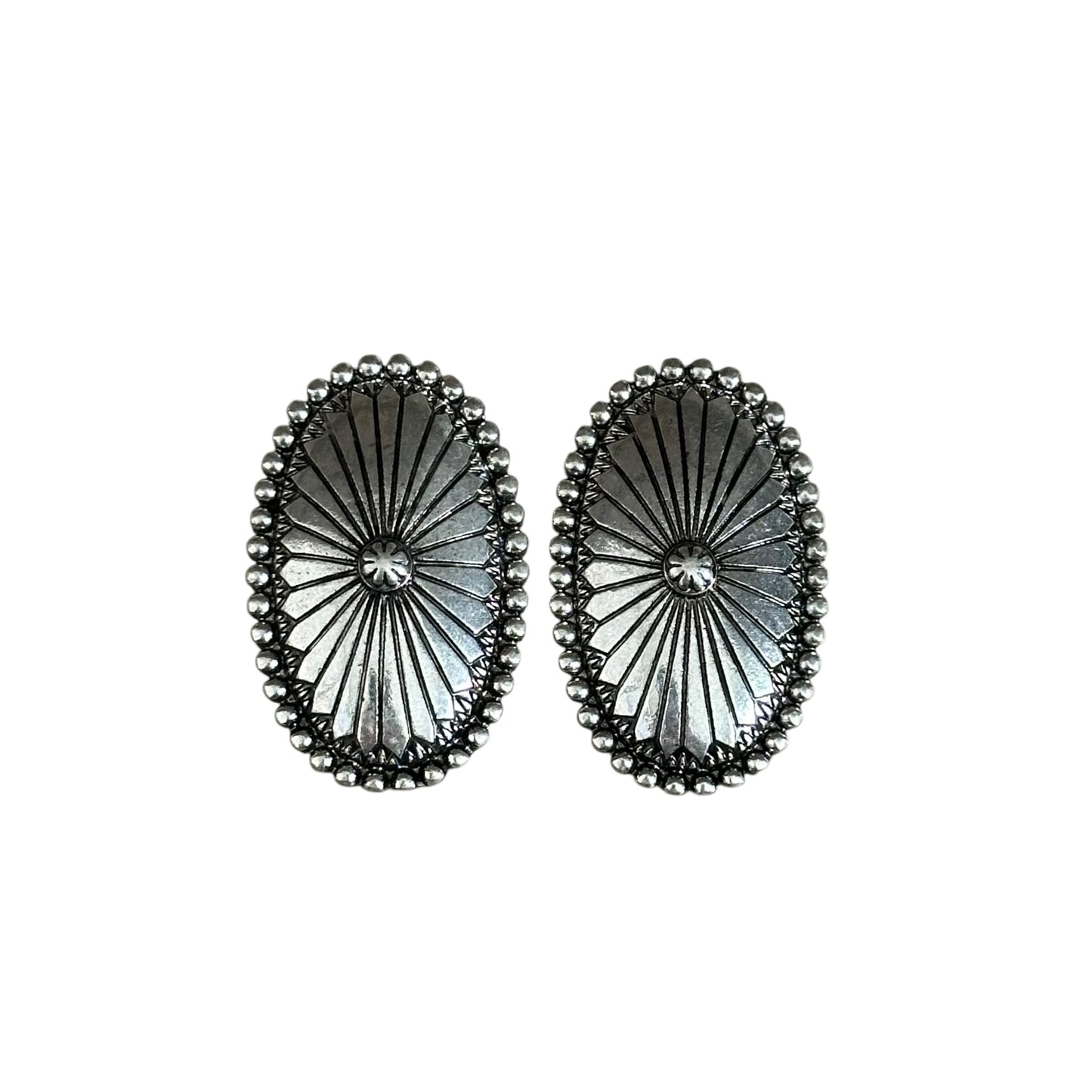 Silver Concho Earrings