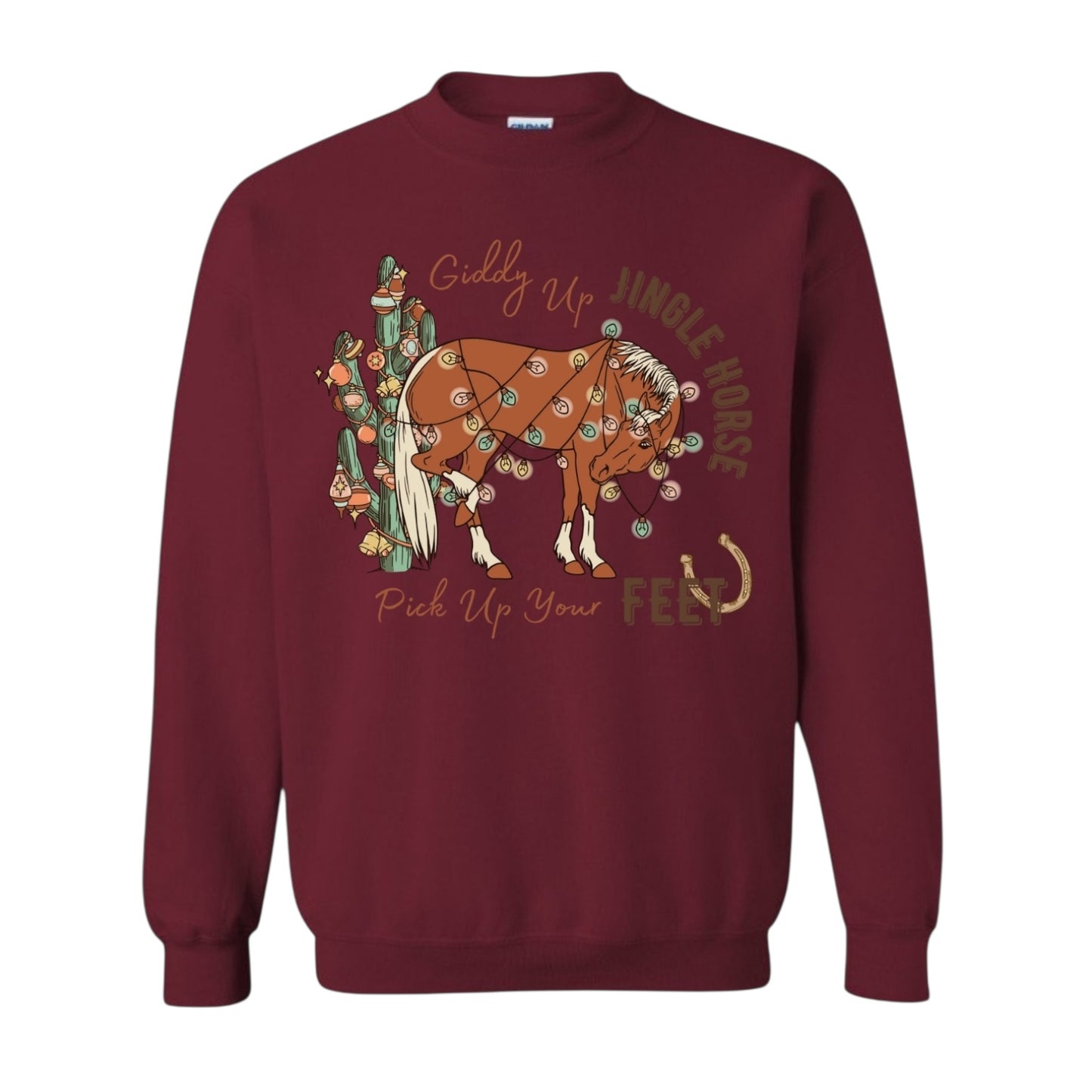 Giddy Up Jingle Horse Christmas Crewneck • PRE ORDER •