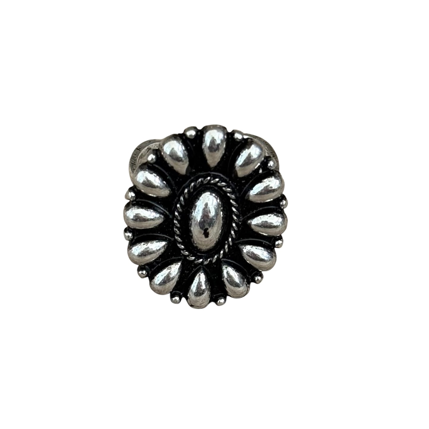 Silver Bubble Cluster Cuff Ring