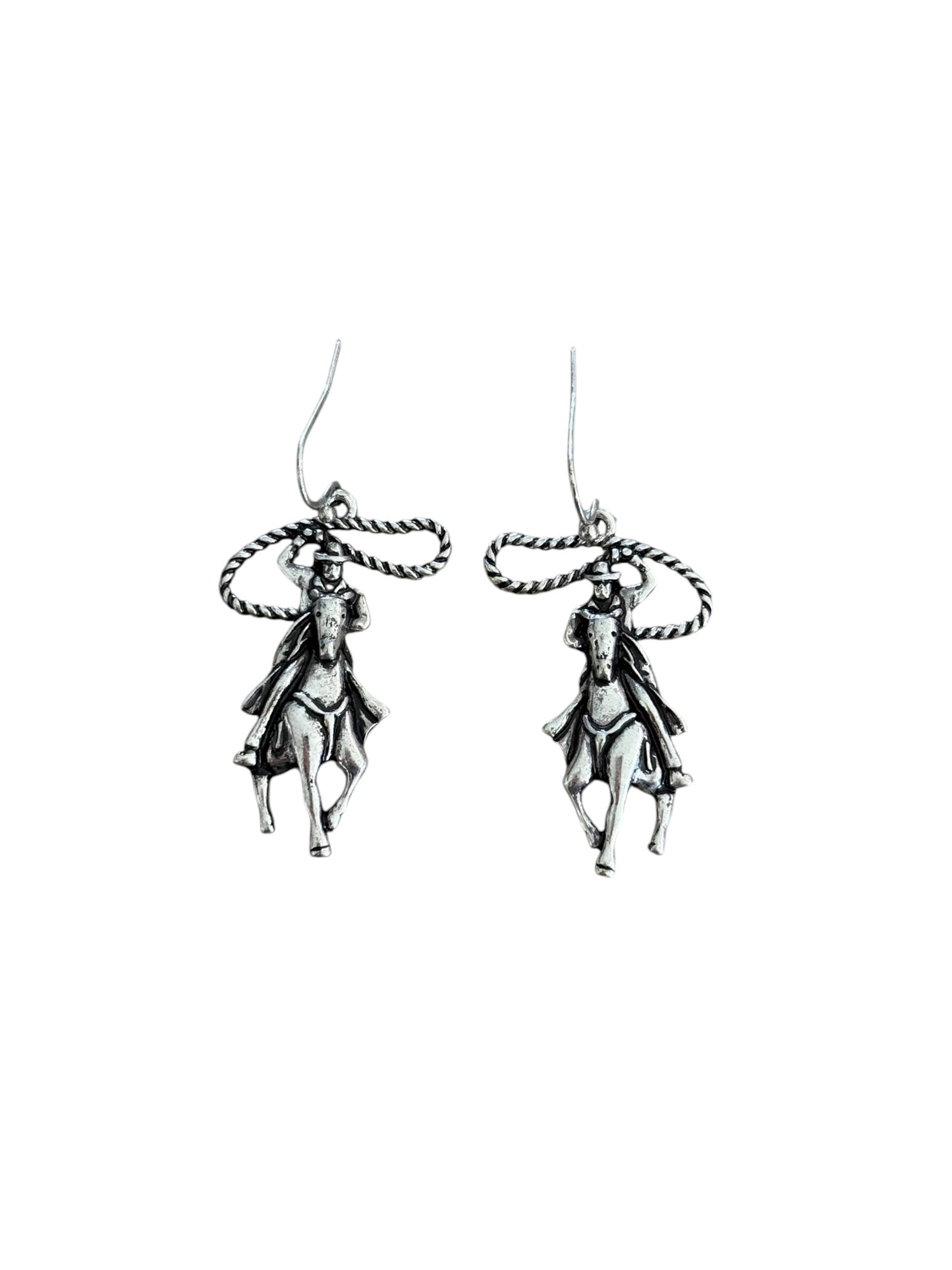 Roping Cowboy Earrings