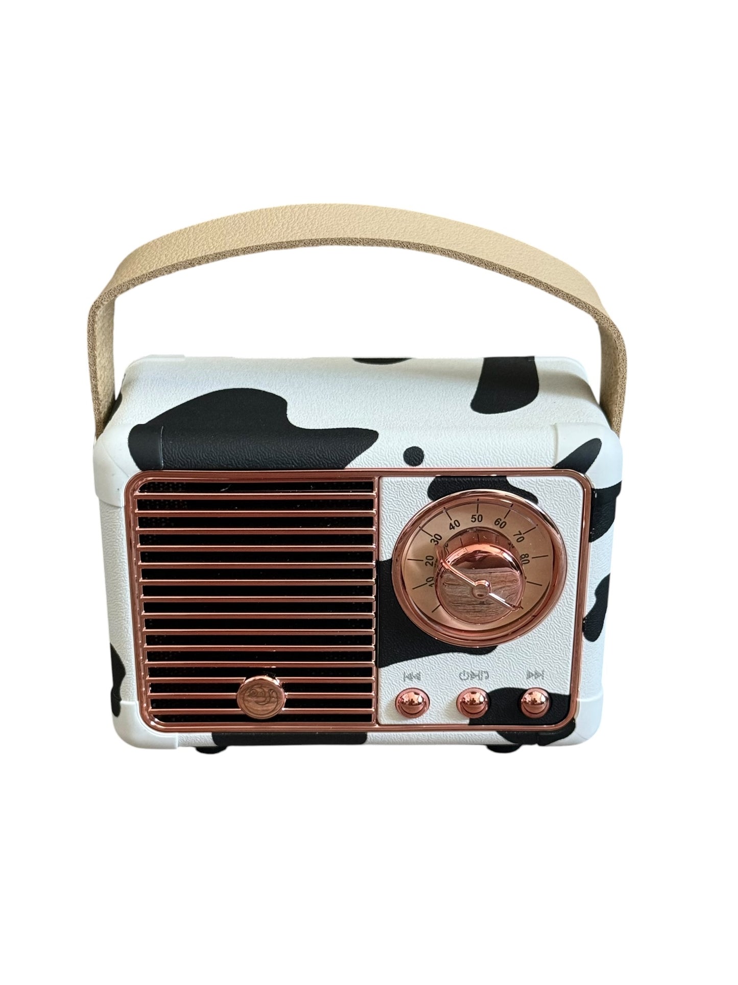 Cow Print Retro Bluetooth Speaker