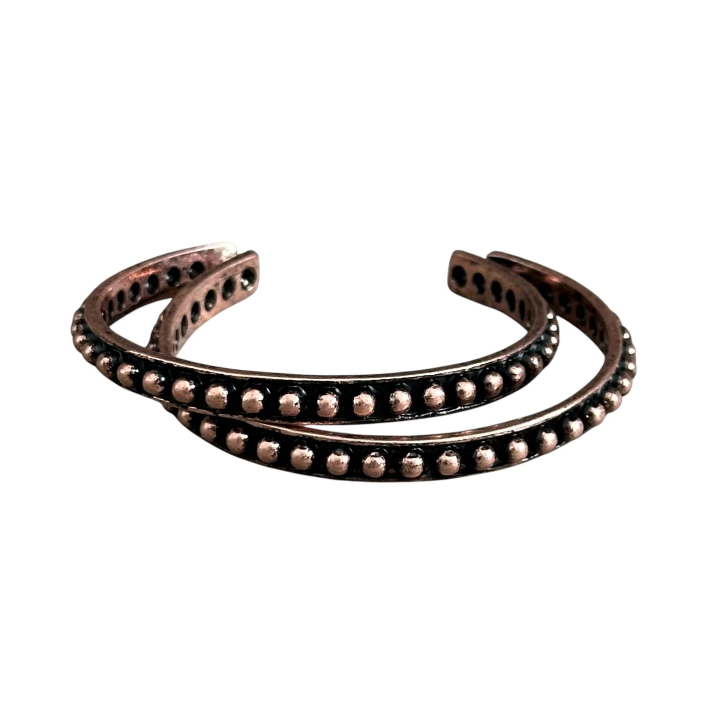 Copper Dot Large Hoop Earrings