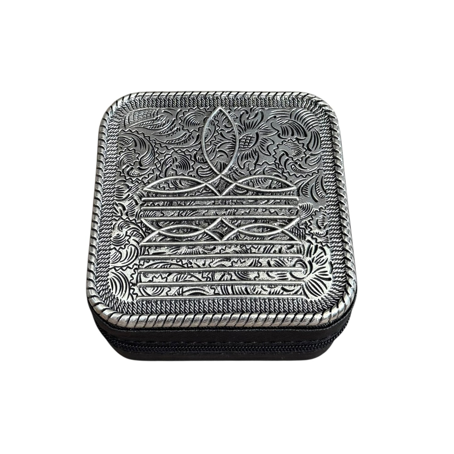 Black Bootstitch Jewelry Box