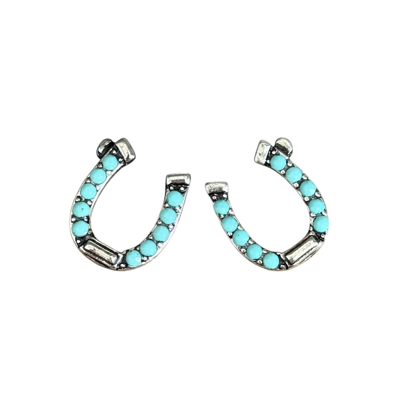 Turquoise Horseshoe Earrings