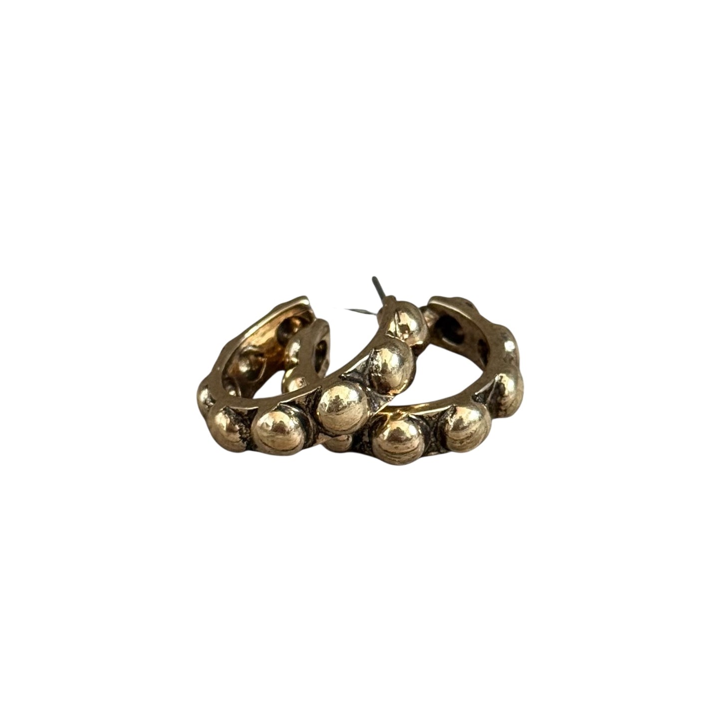 Gold Bubble Small Hoop Earrings