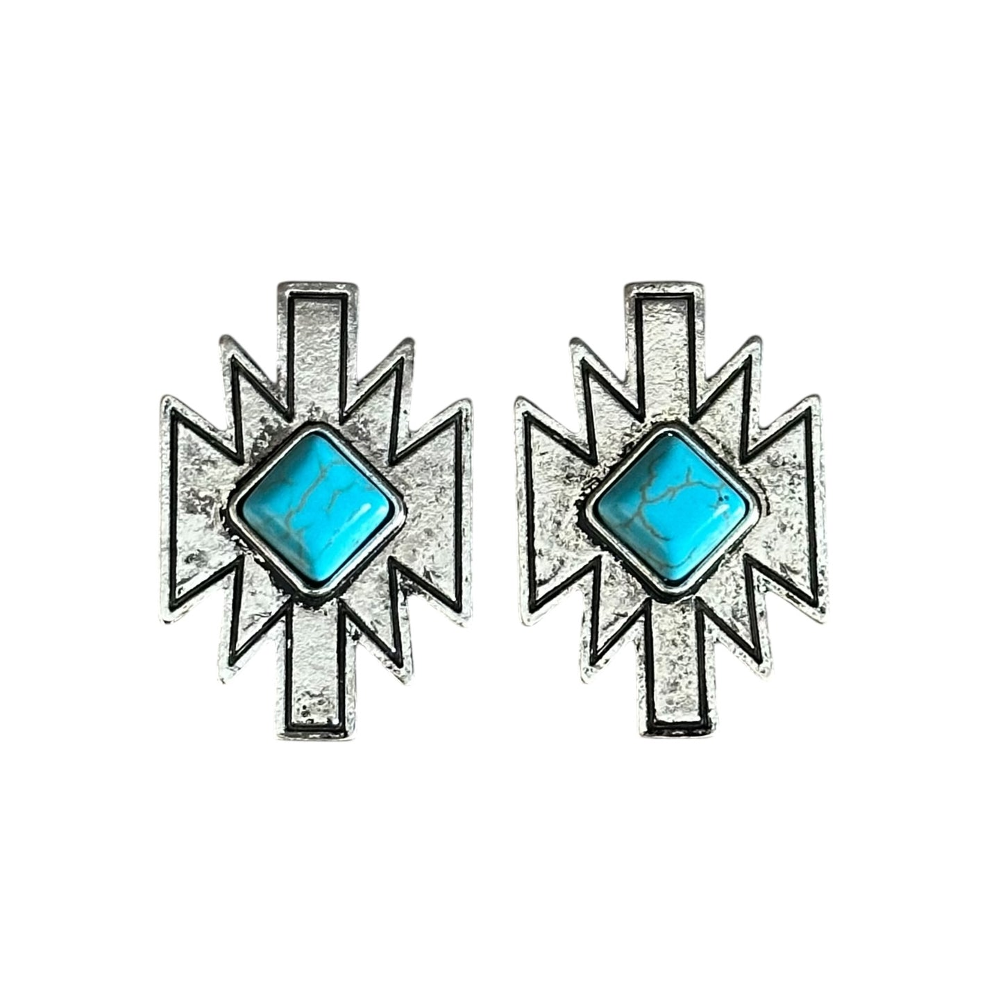 Turquoise Aztec Earrings
