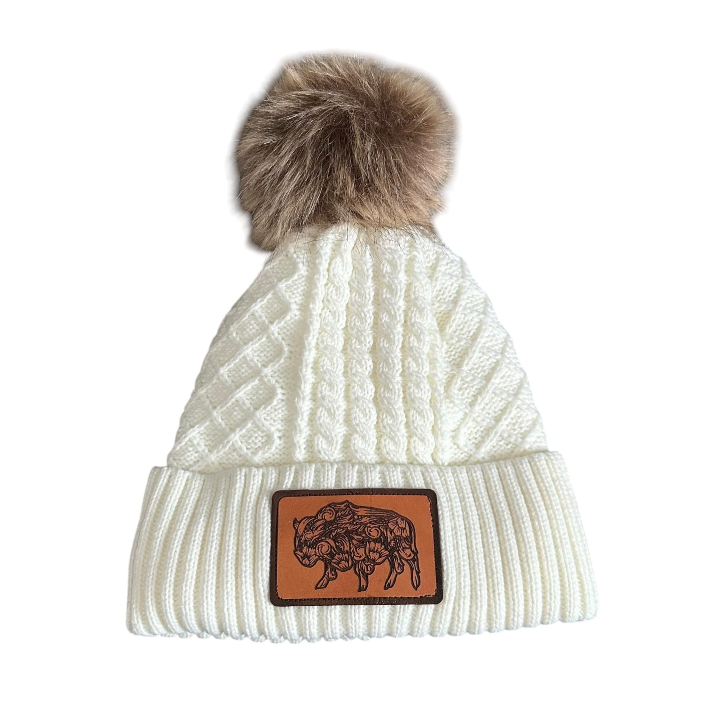 Tooled Buffalo Patch Toques (more colours available)