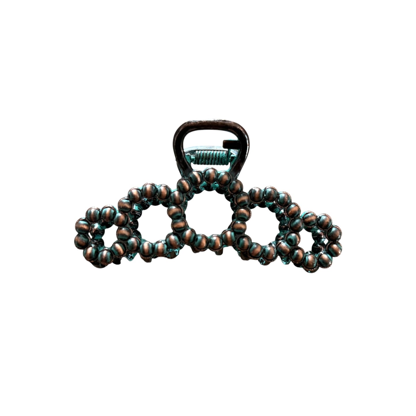 Patina Navajo Pearl Circles Medium Claw Clip