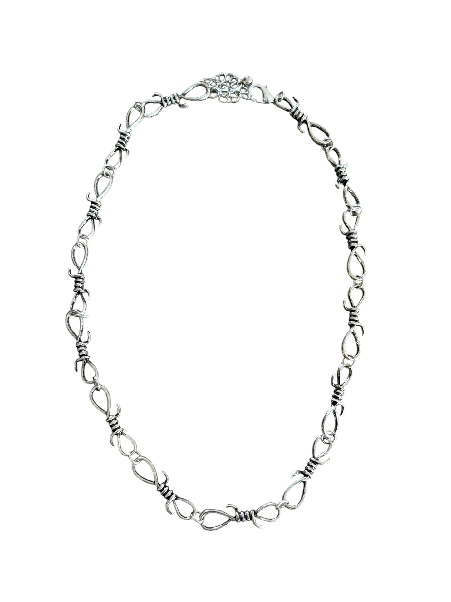 Silver Barbwire Necklace