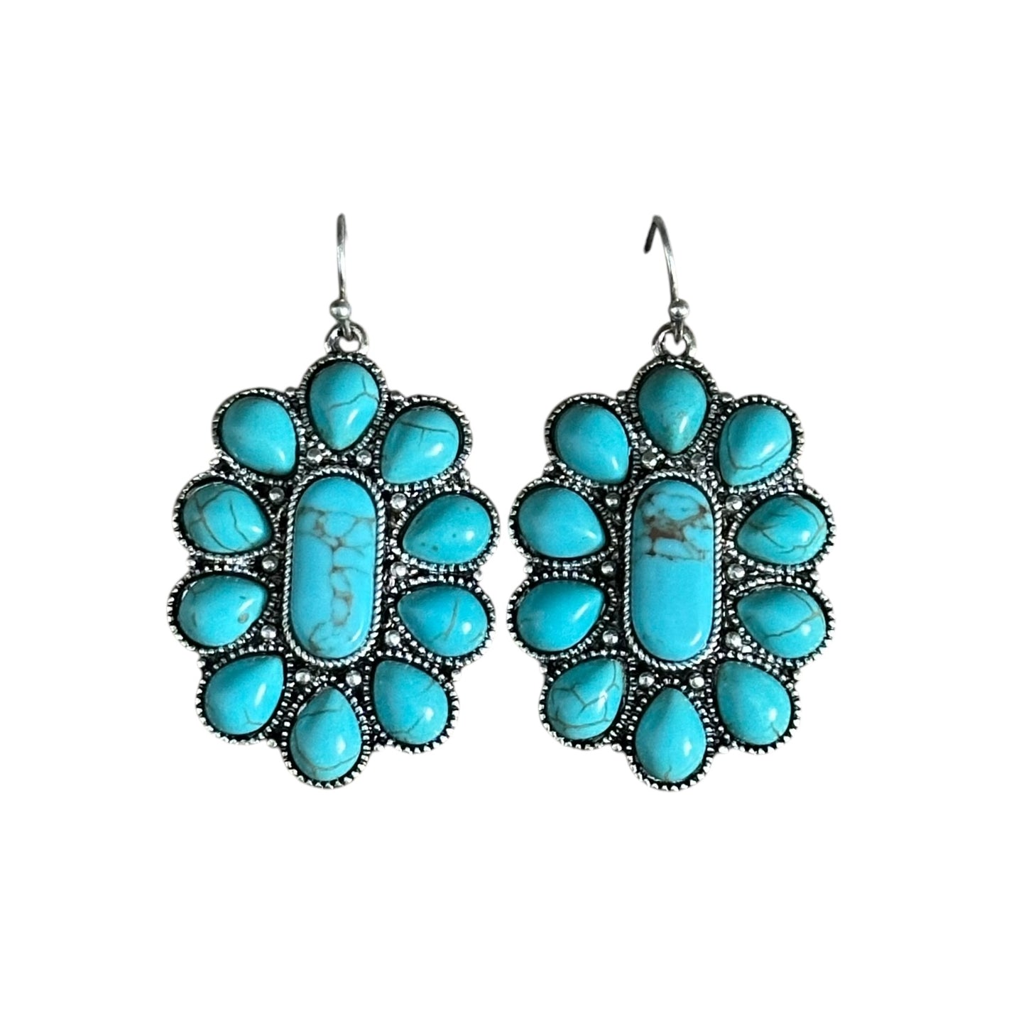 Turquoise Cluster Earrings