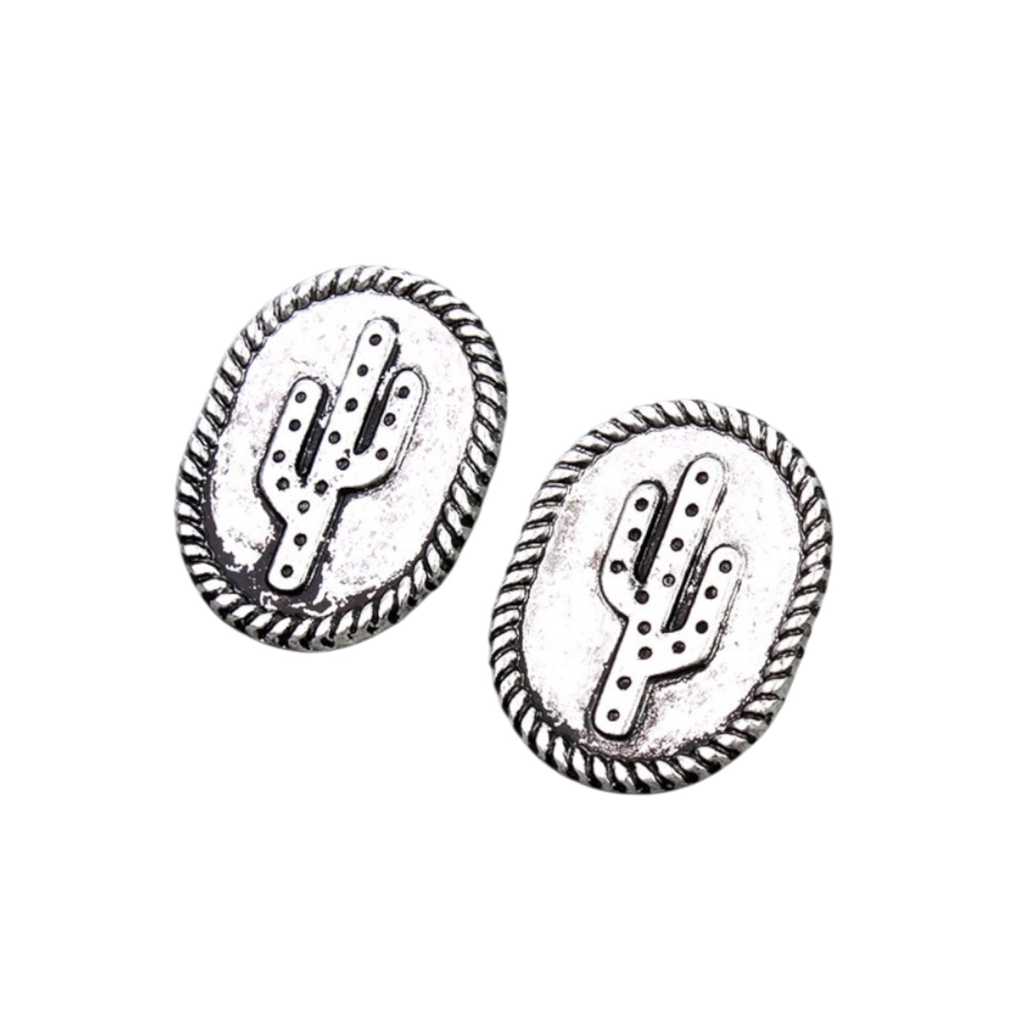 Silver Cactus Earrings