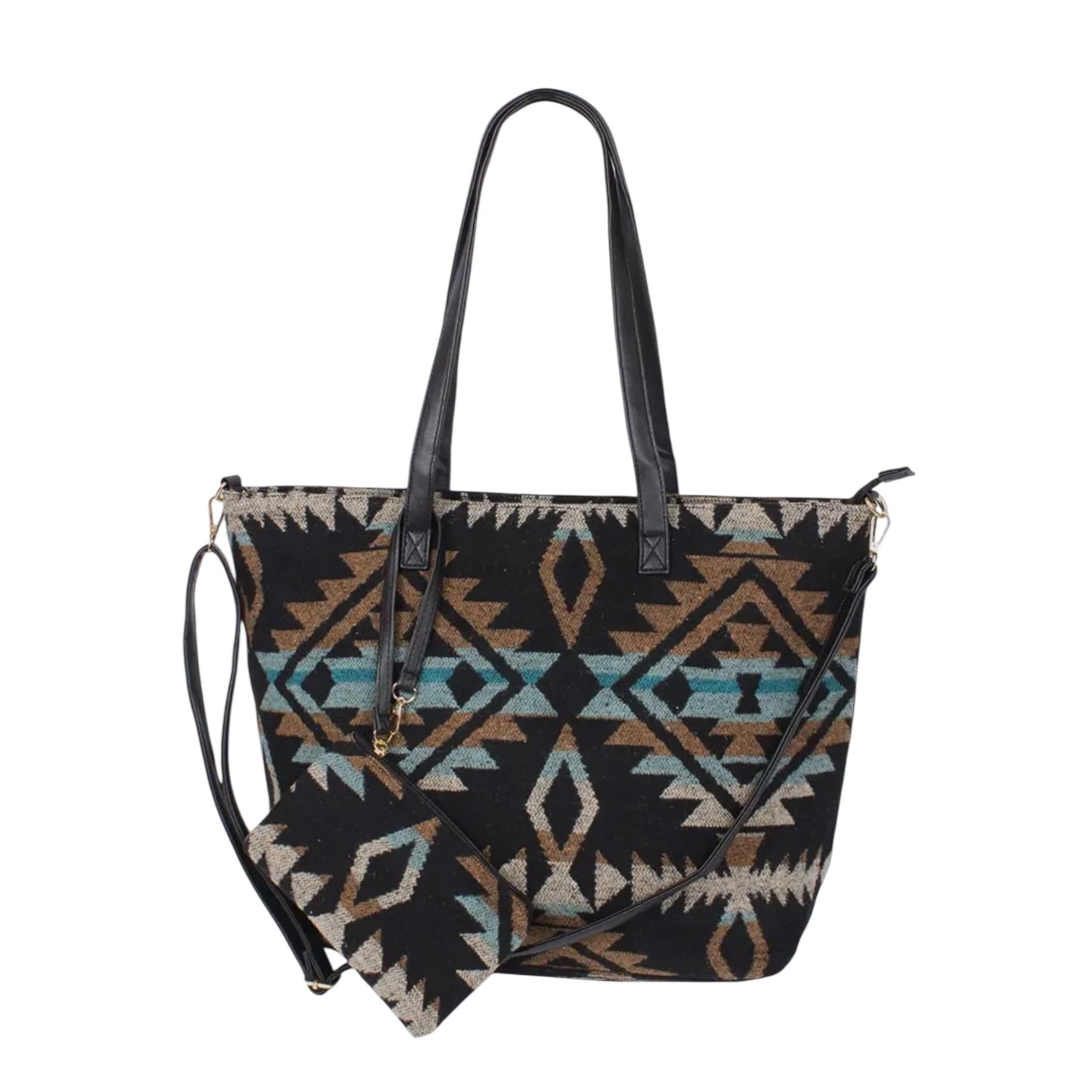 Black Aztec Tote Bag