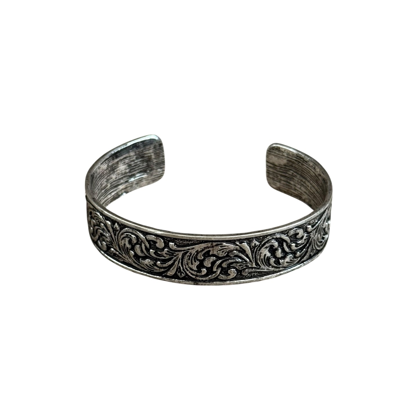 Silver Scrolled Cuff Bracelet
