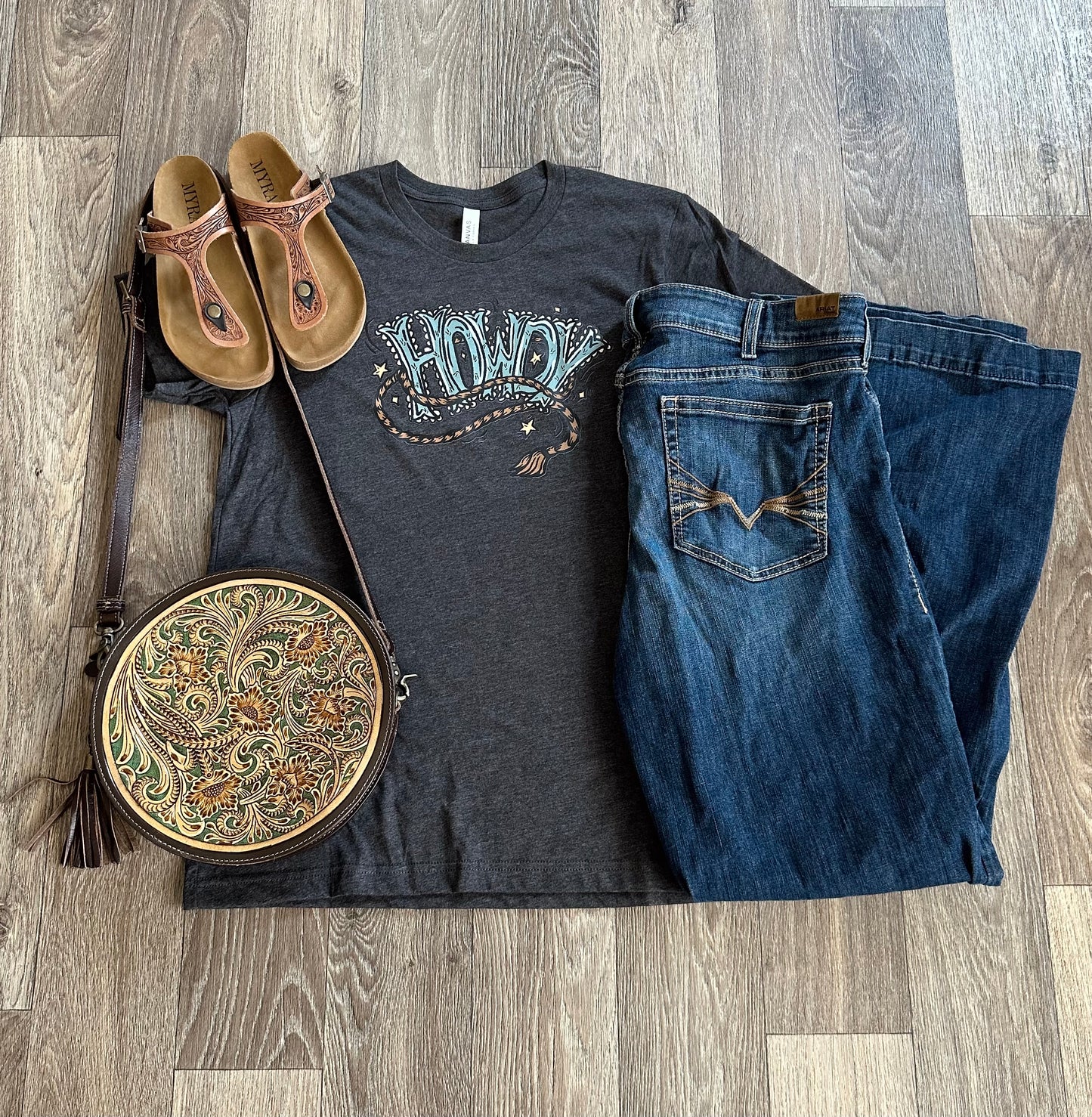 Heather Charcoal Howdy T-Shirt