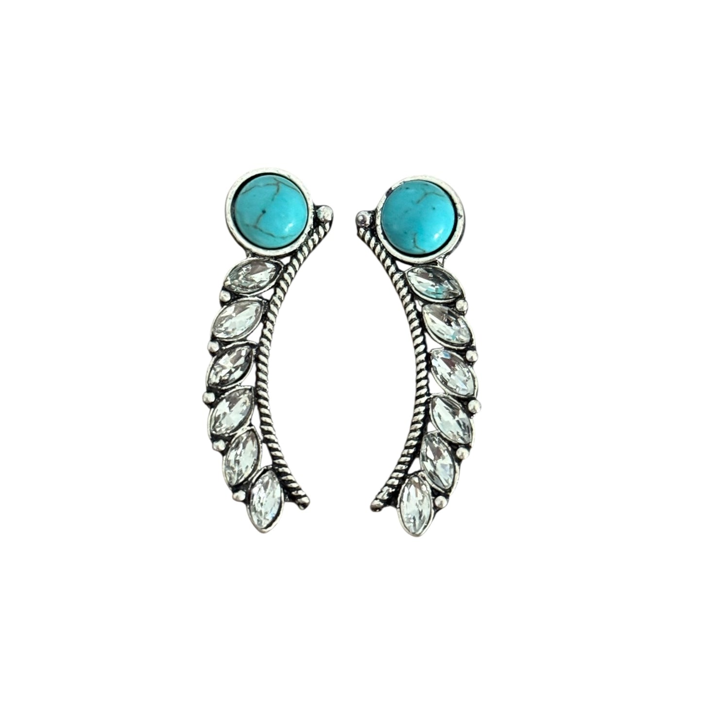 Turquoise Crystal Earrings