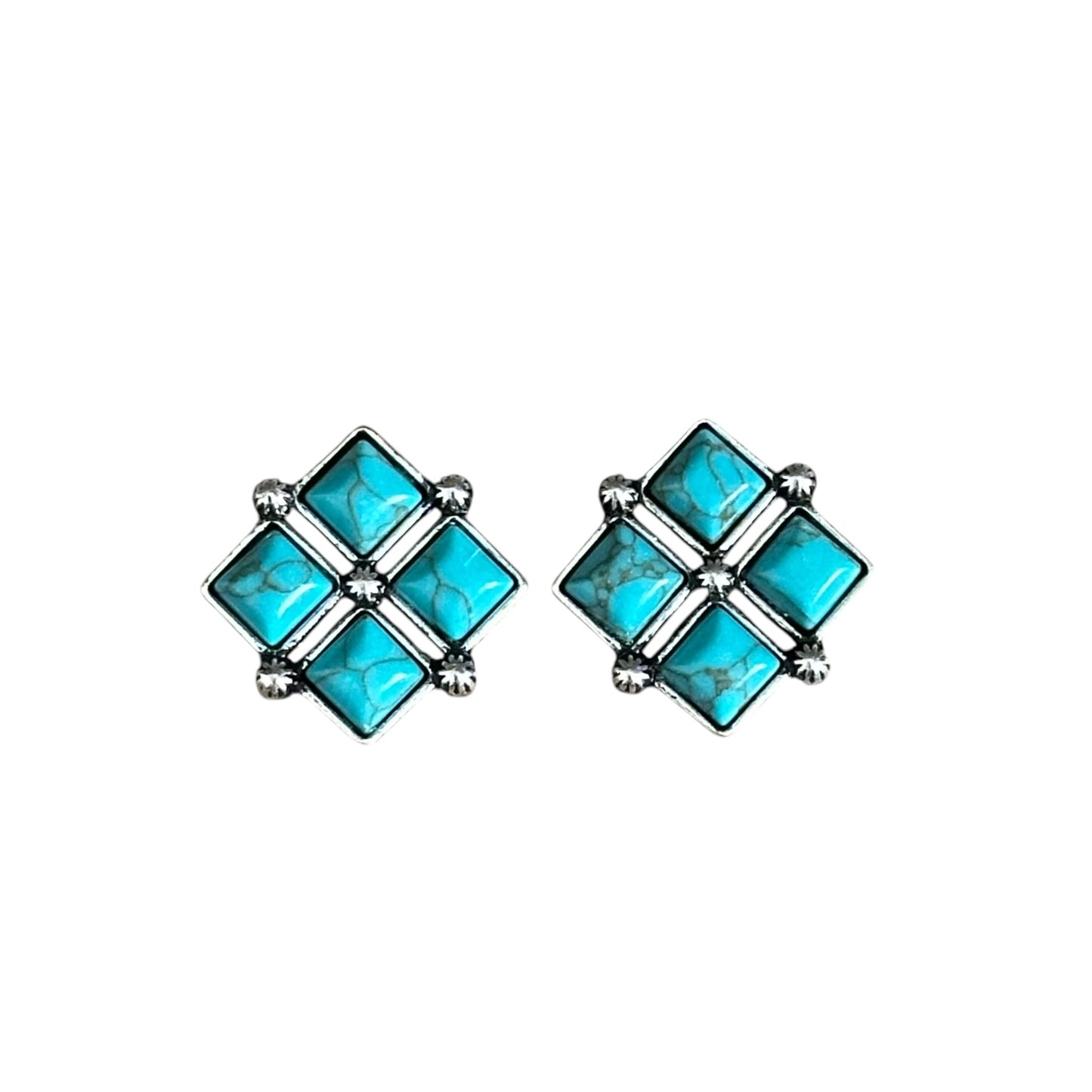 Turquoise Diamond Earrings