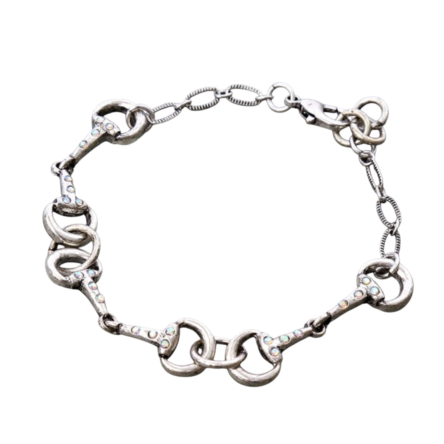 Crystal Snaffle Bit Bracelet