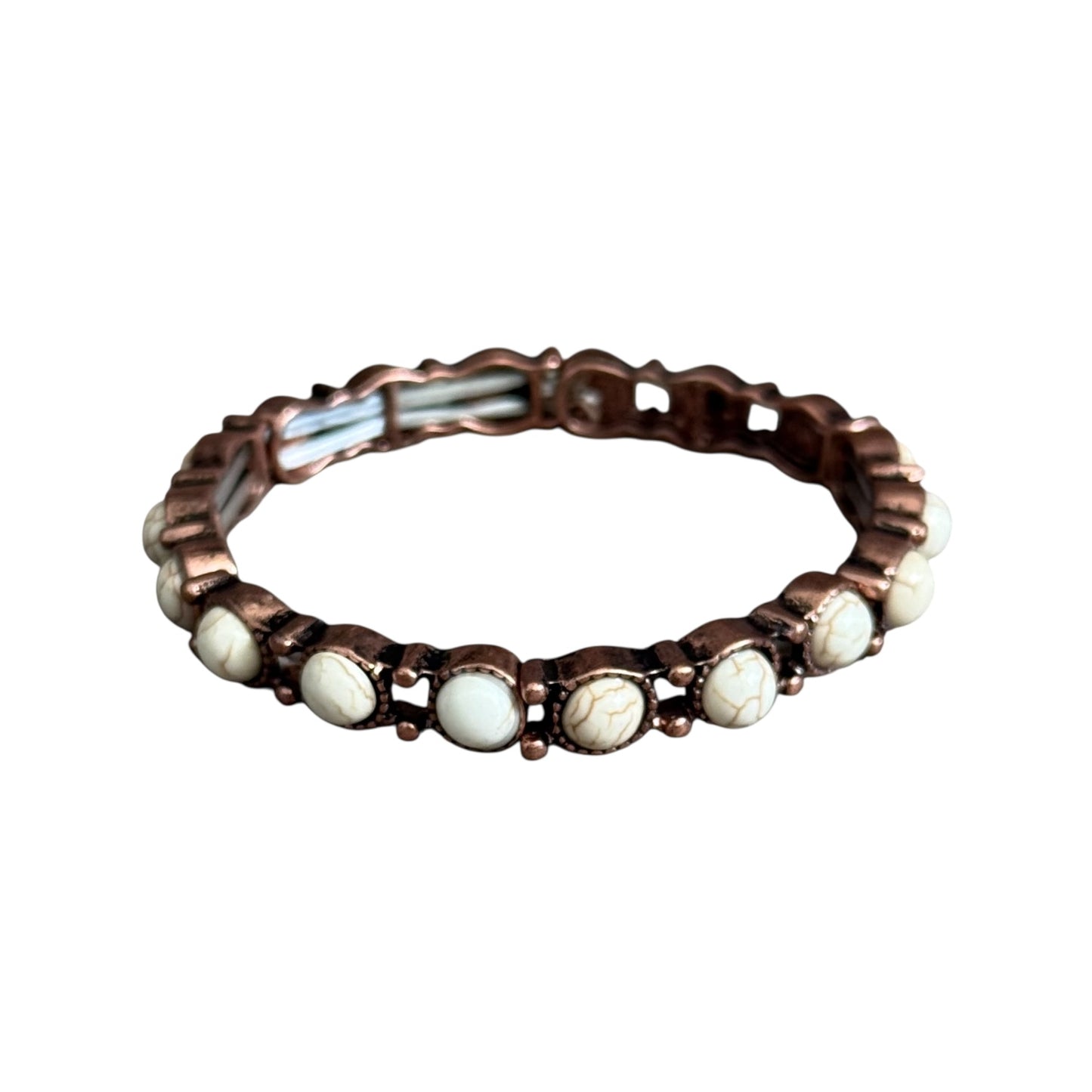 Copper Natural Dot Stretch Bracelet