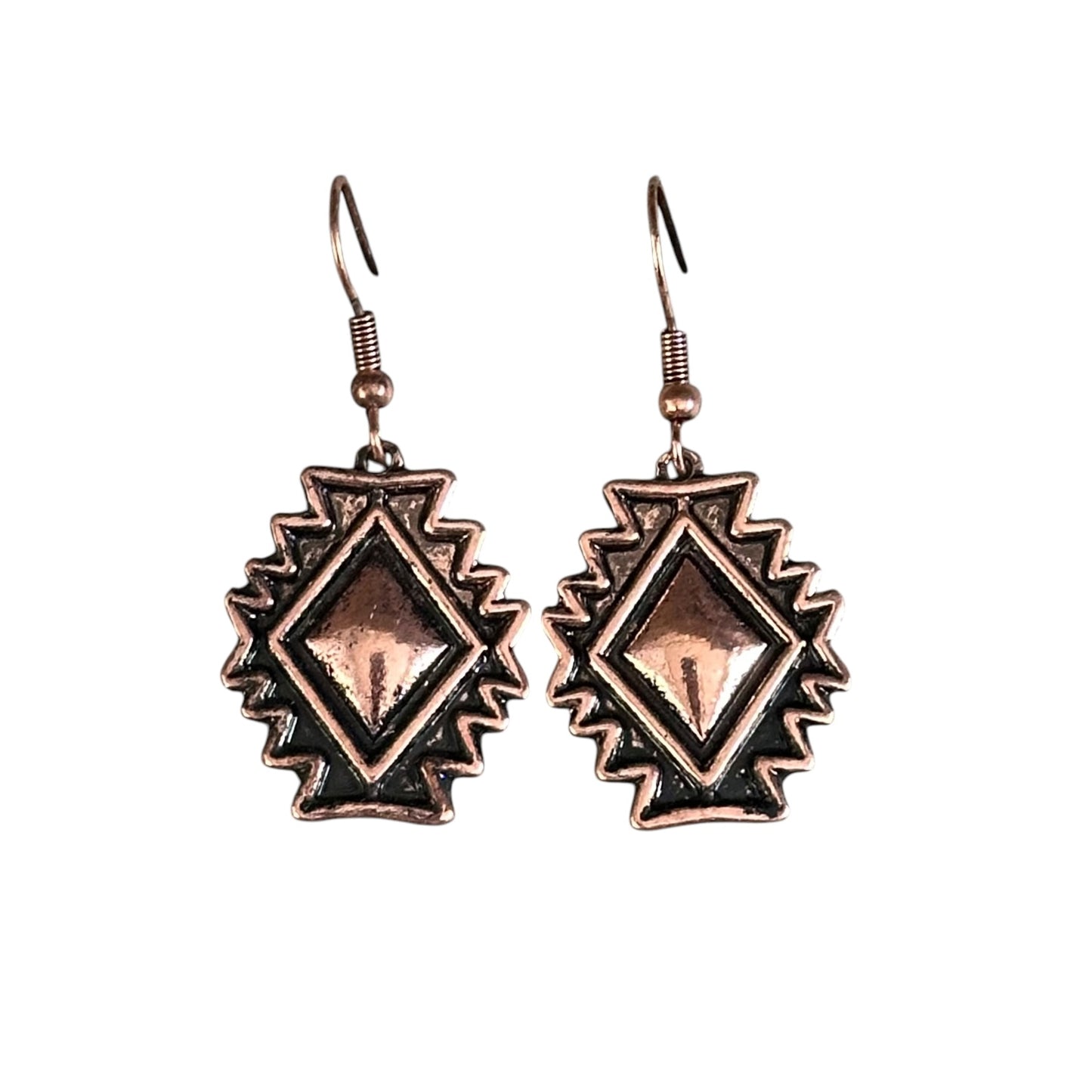 Copper Aztec Earrings