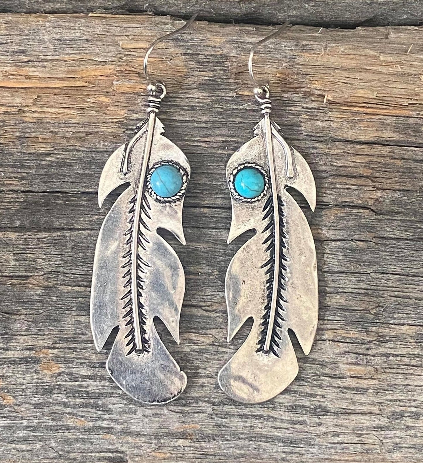 Silver Feather Earrings