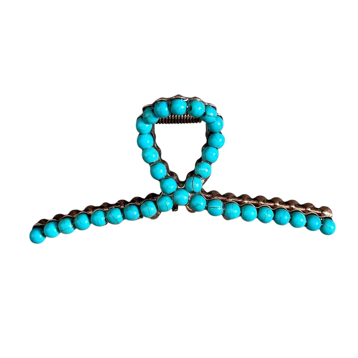 Turquoise & Copper Claw Clip