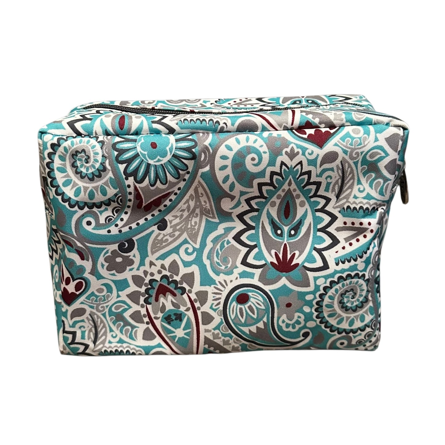 Turquoise Paisley Cosmetic Bag