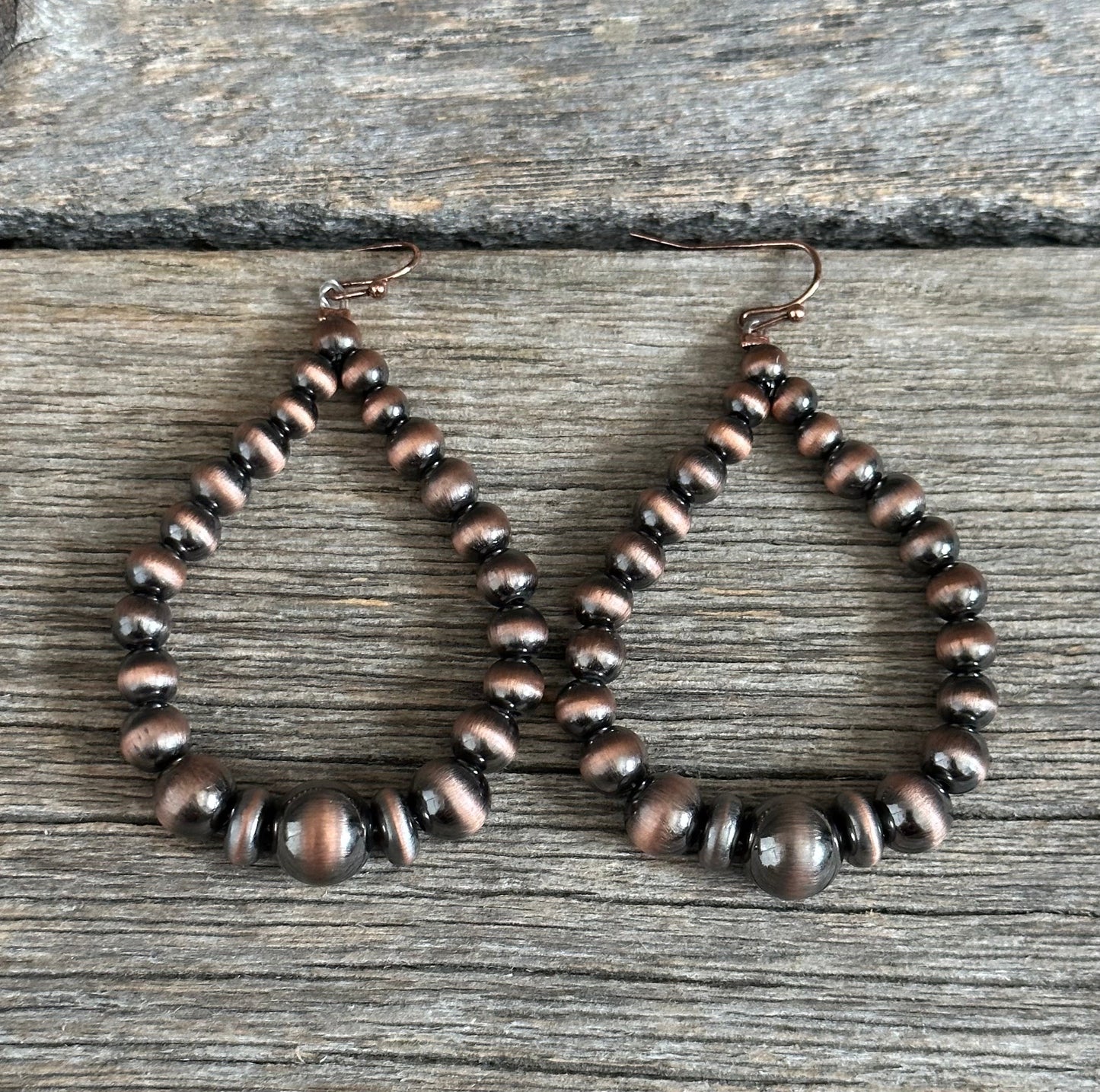 Copper Navajo Pearl Earrings