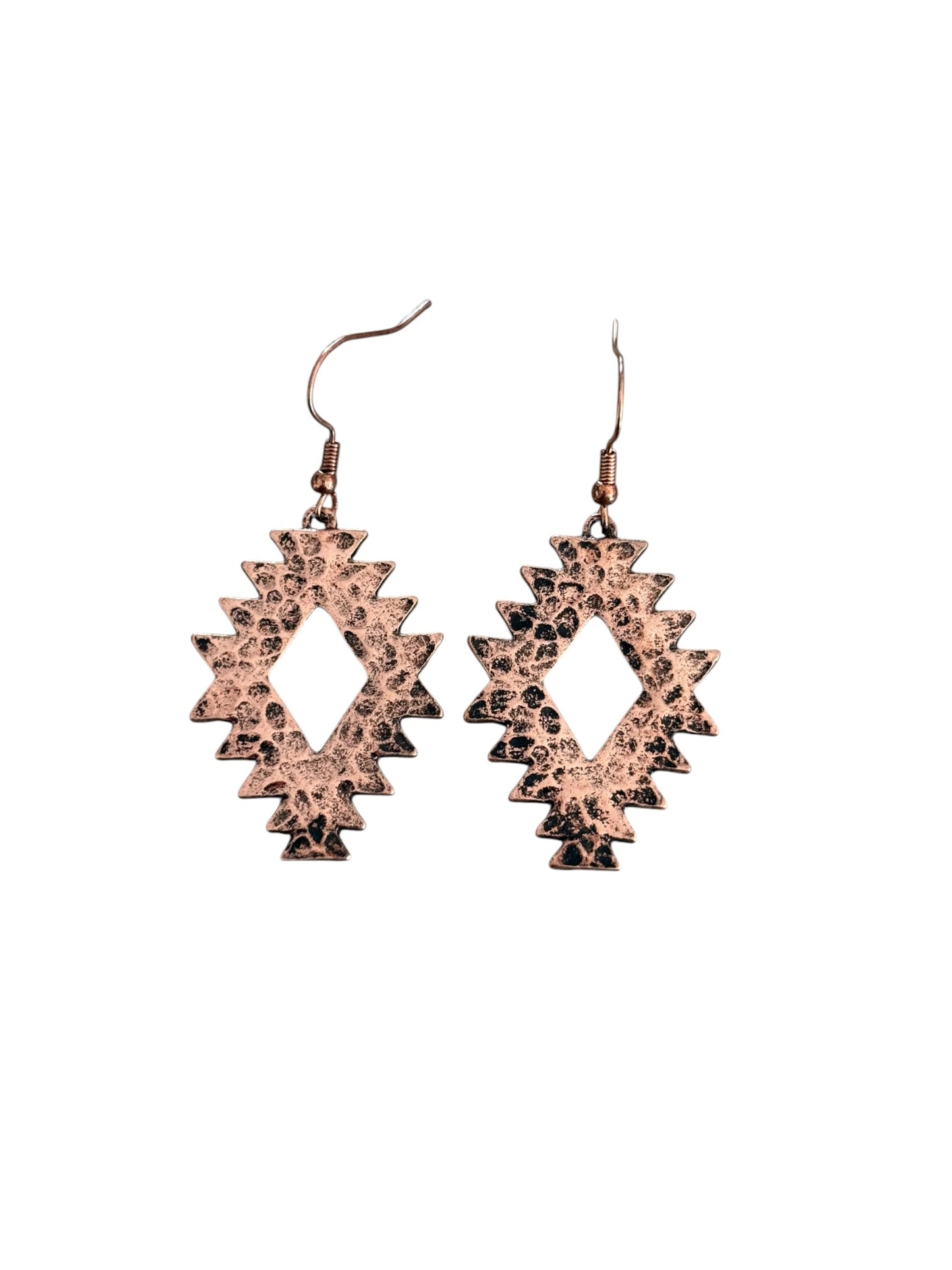 Copper Aztec Earrings