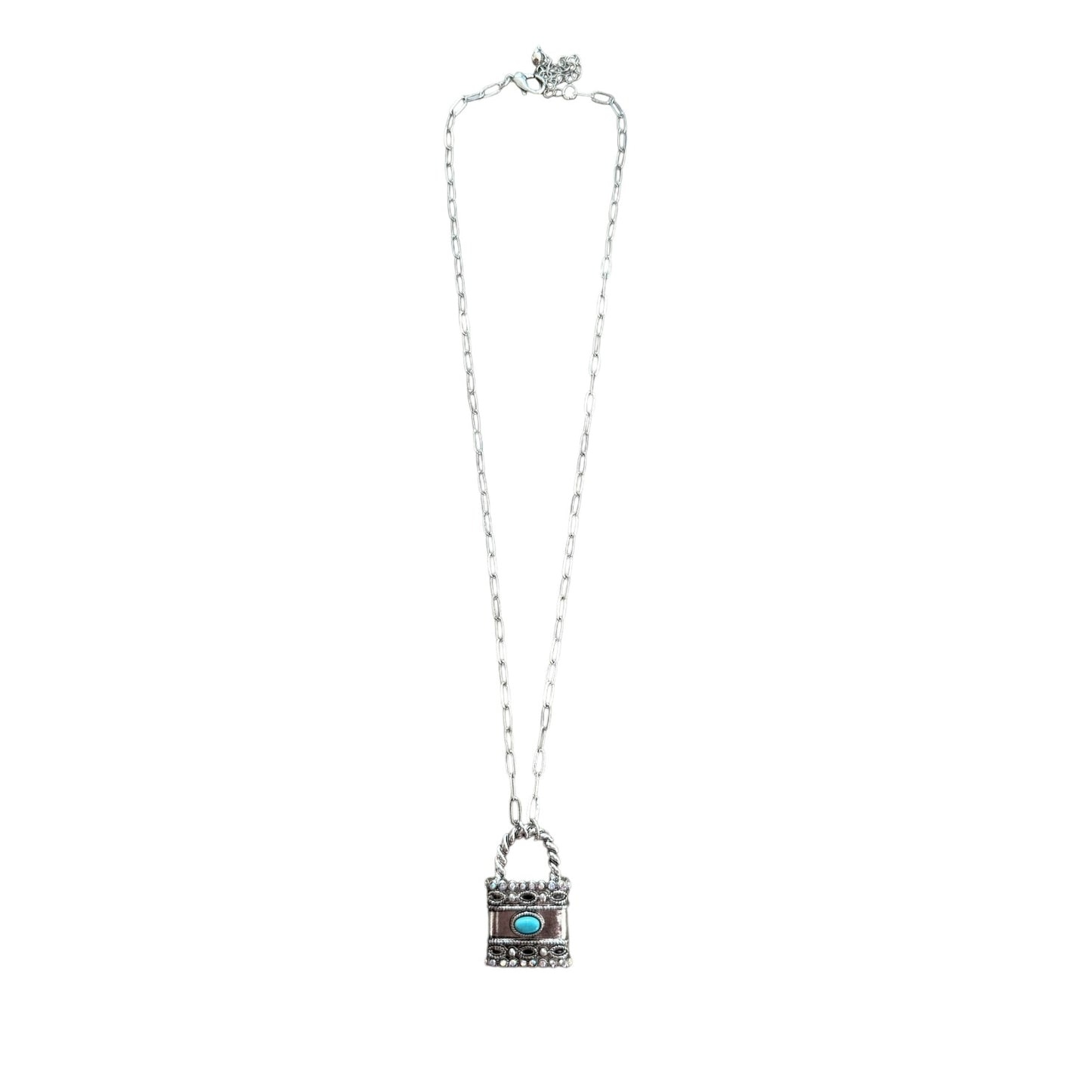 Turquoise Lock Necklace