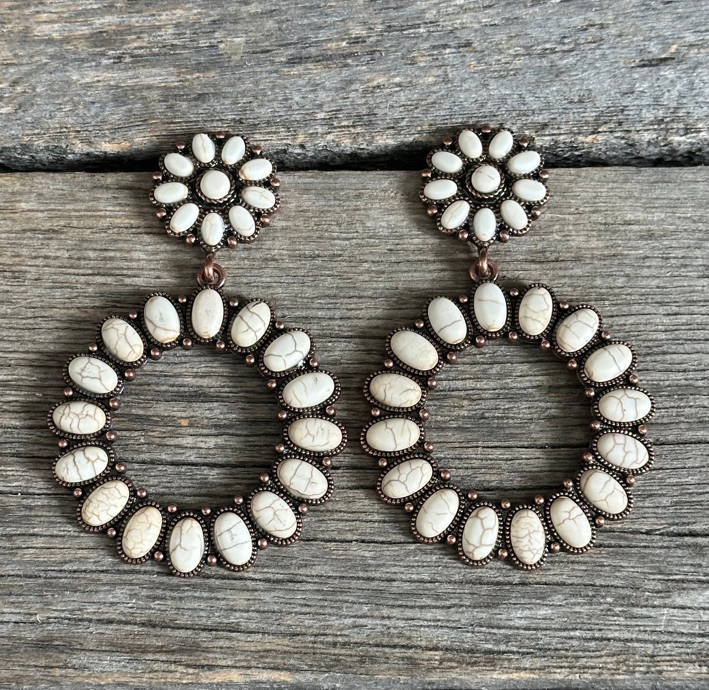 Copper Natural Circle Earrings