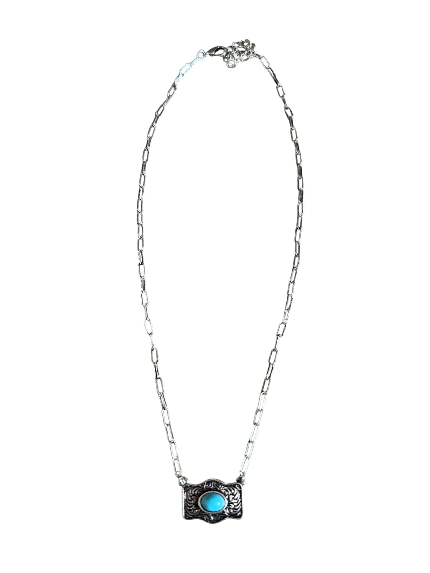 Turquoise Buckle Necklace