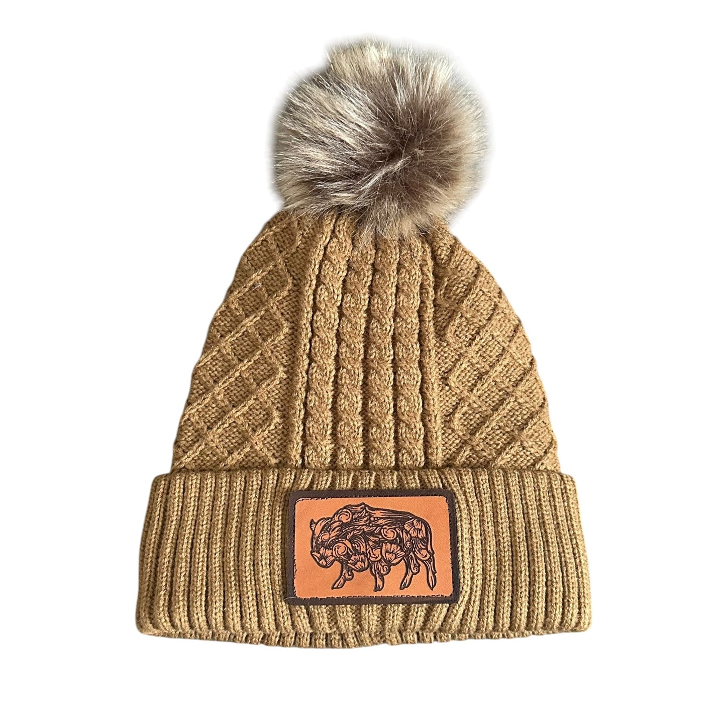 Tooled Buffalo Patch Toques (more colours available)
