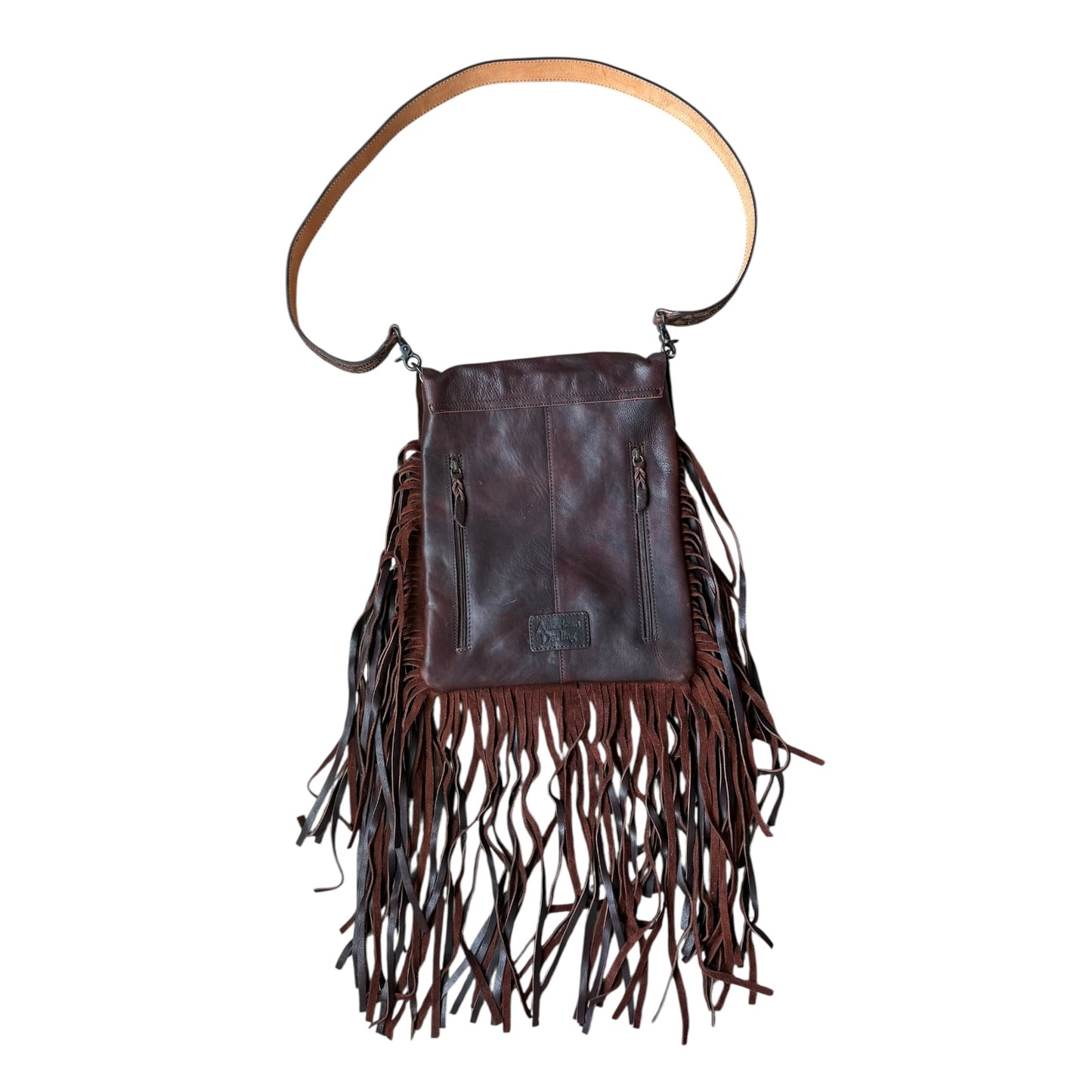 Raw Edge Embossed Turquoise Purse