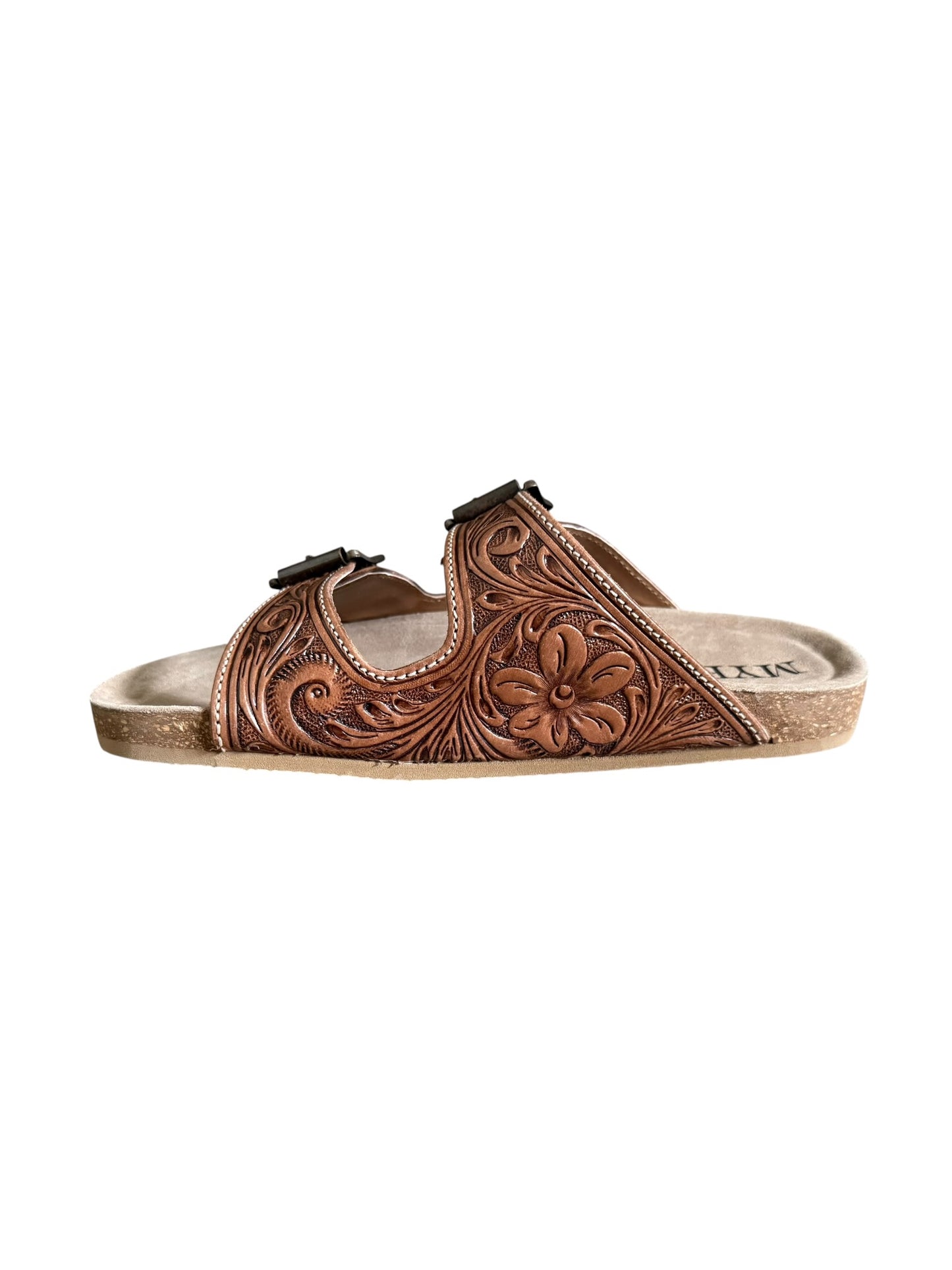 Tooled Floral Sandals