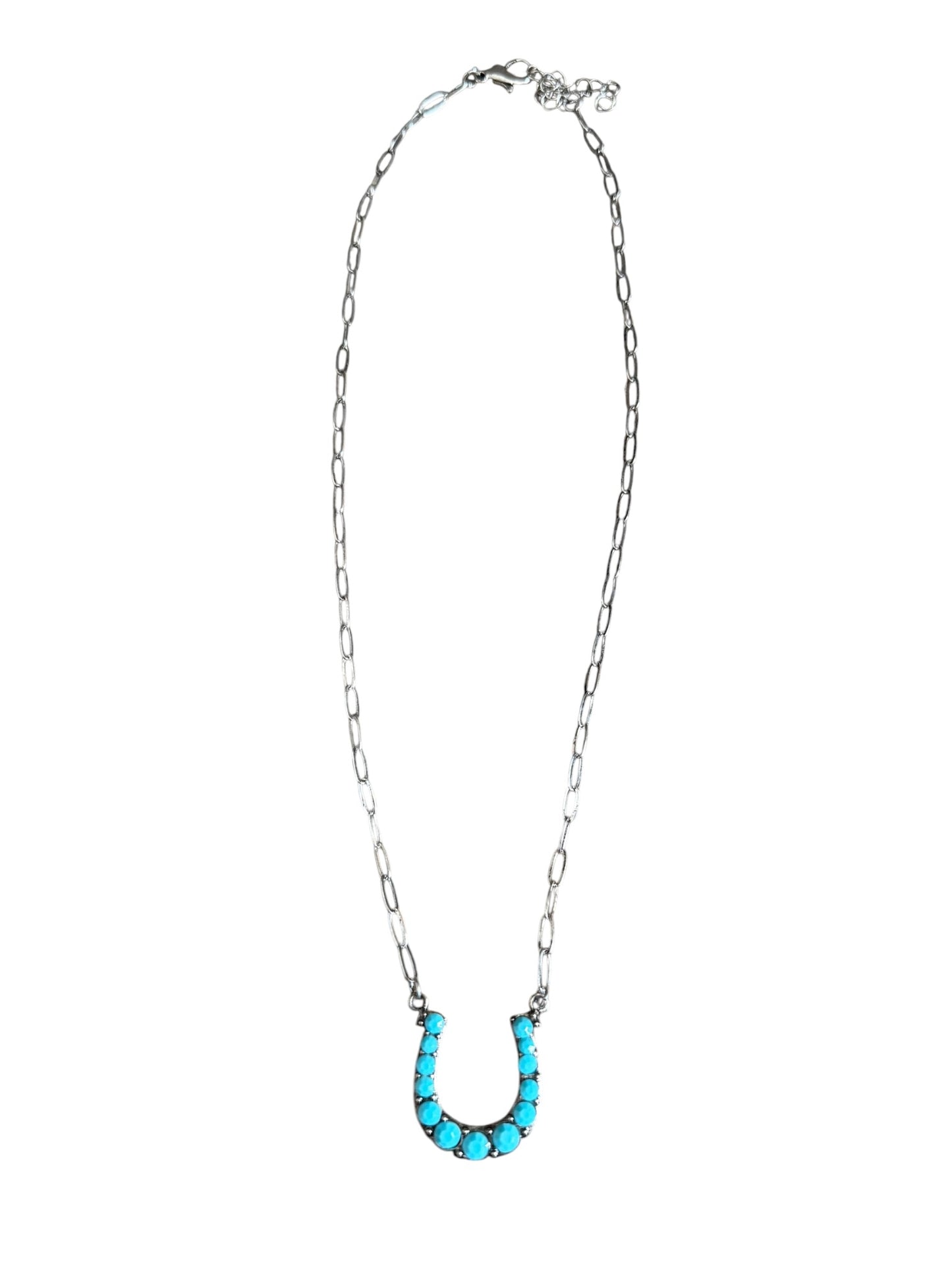Turquoise Horseshoe Necklace